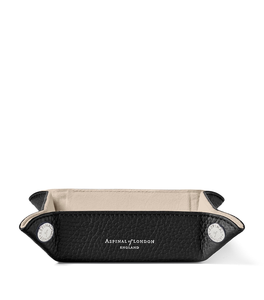 Mini Leather Tidy Tray (16cm x 16cm) BLACK Image 2