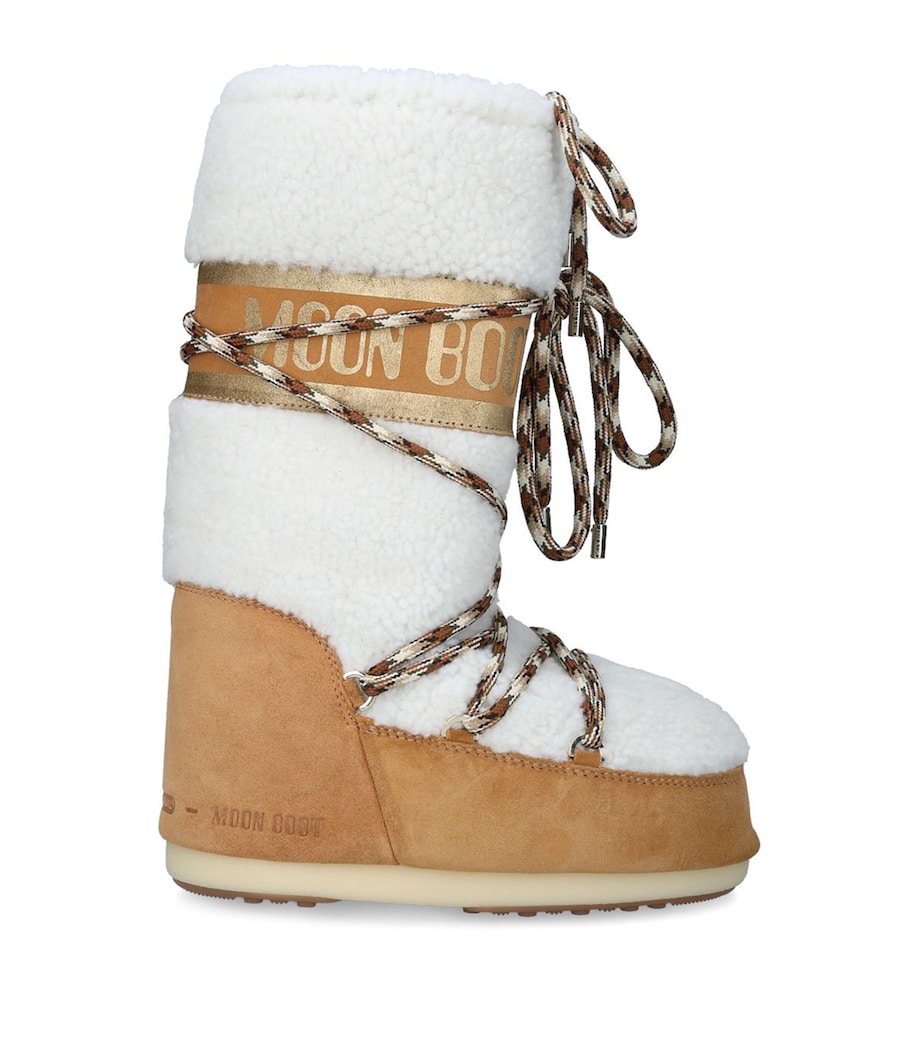 Shearling Icon Moon Boots TAN COMB Image 3