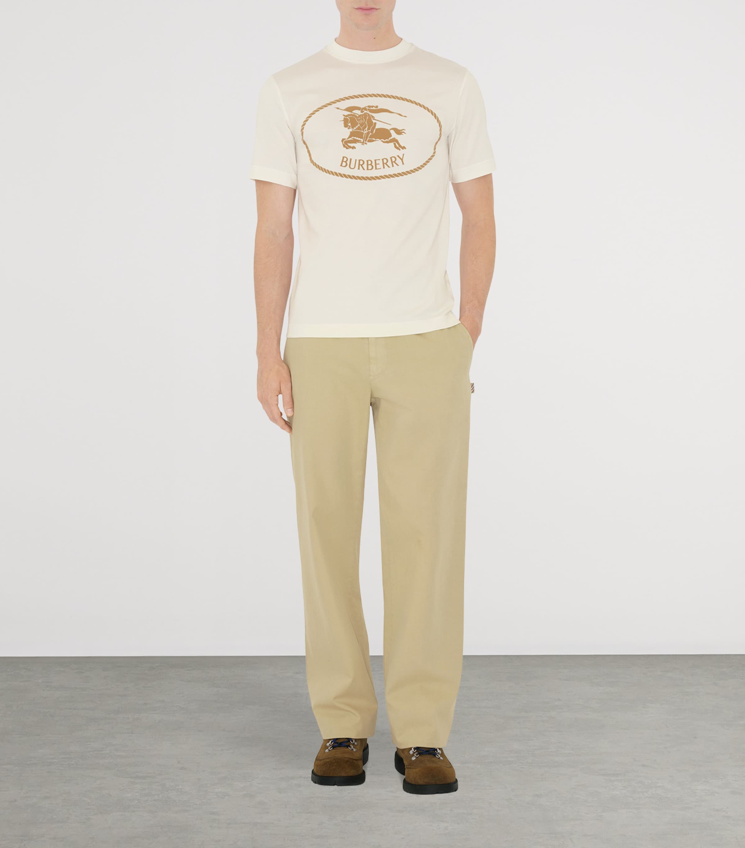 Cotton Knight Stamp T-Shirt CHALK Image 2