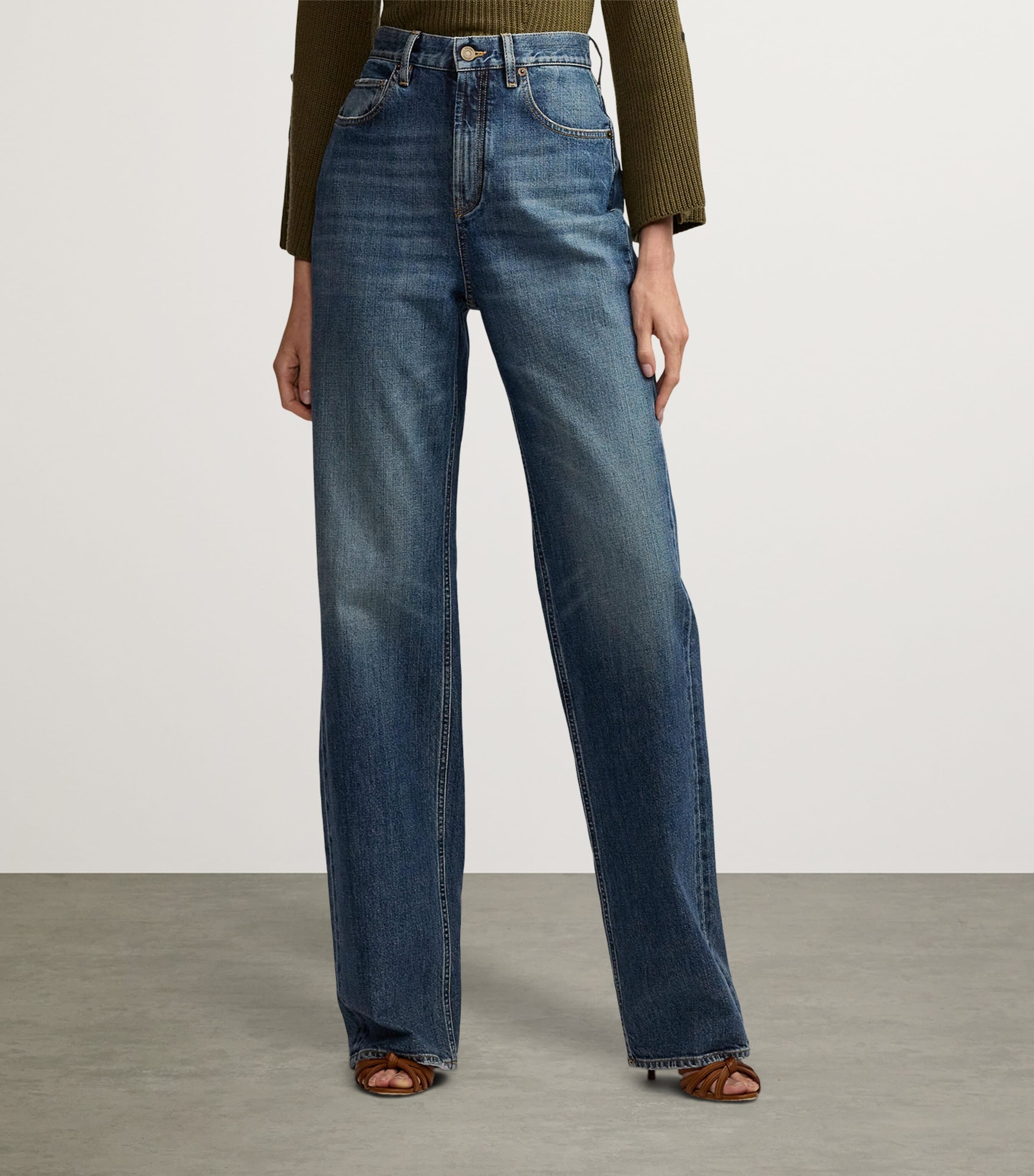 Novah Wide-Leg High-Rise Jeans BLUE WASH Image 2