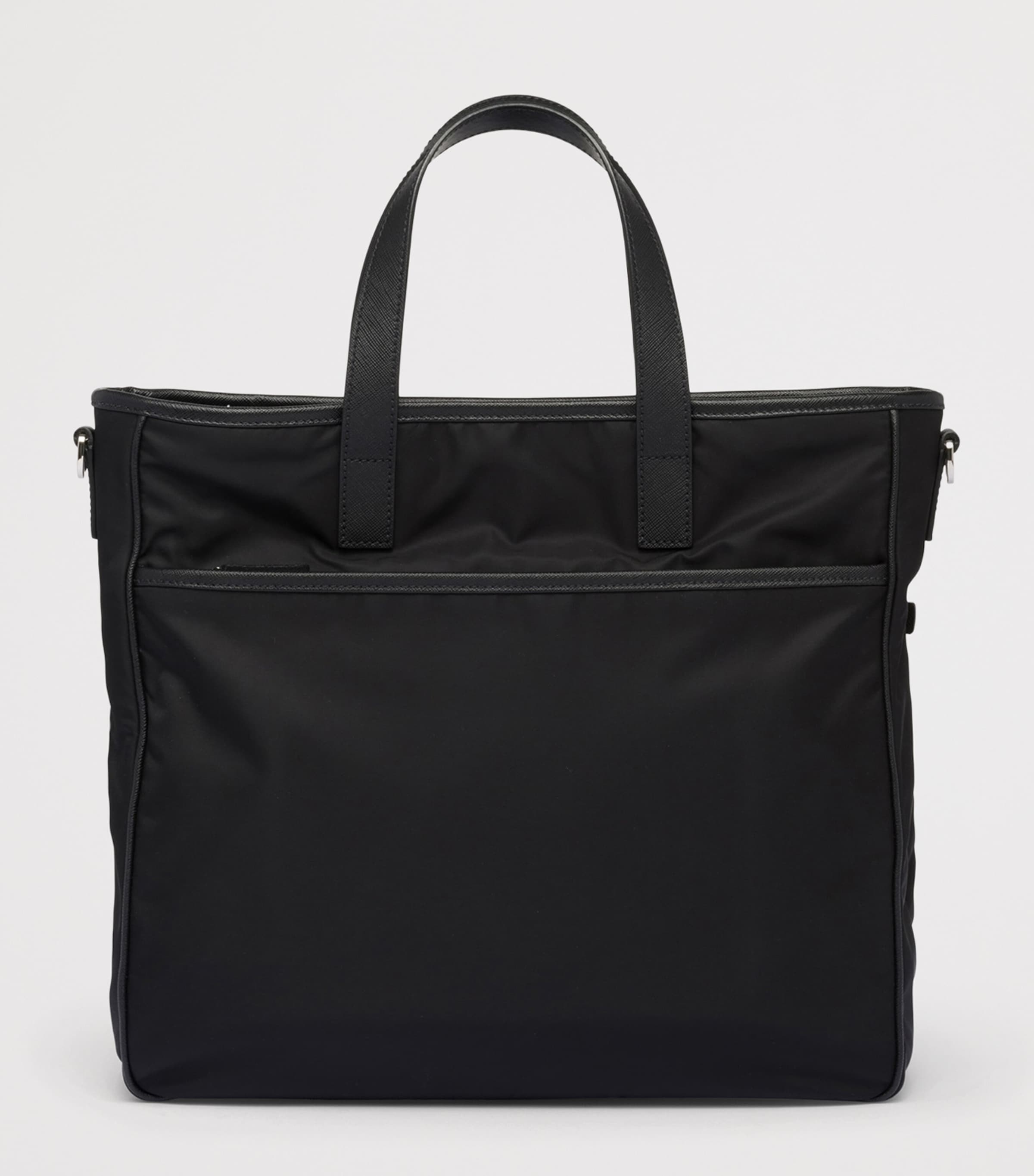 Prada Re-Nylon and Saffiano Leather Tote Bag Black Image 5