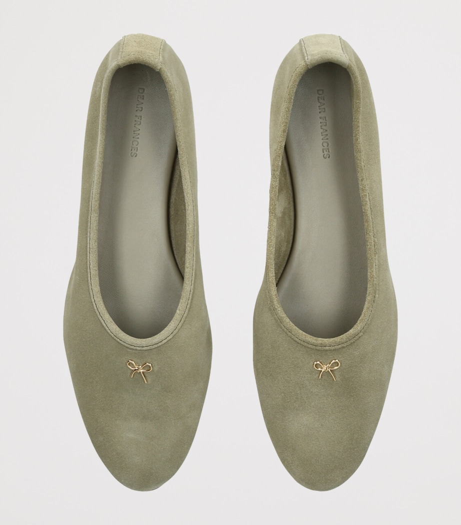 Dear Frances Suede Gala Ballet Flats Khaki Image 4