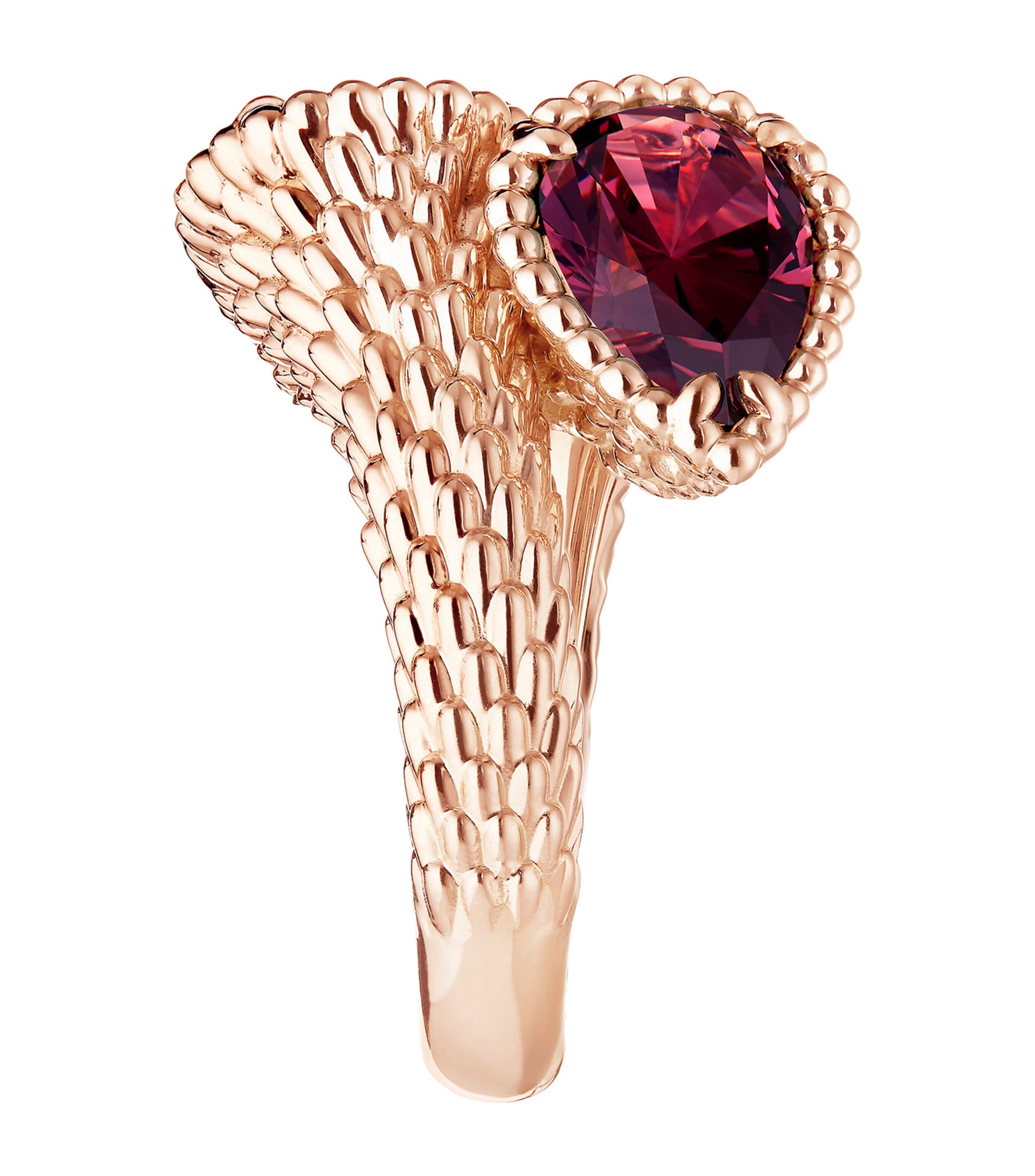 Small Rose Gold and Garnet Serpent Bohème Two-Stone Motif Ring NO COLOUR Image 2