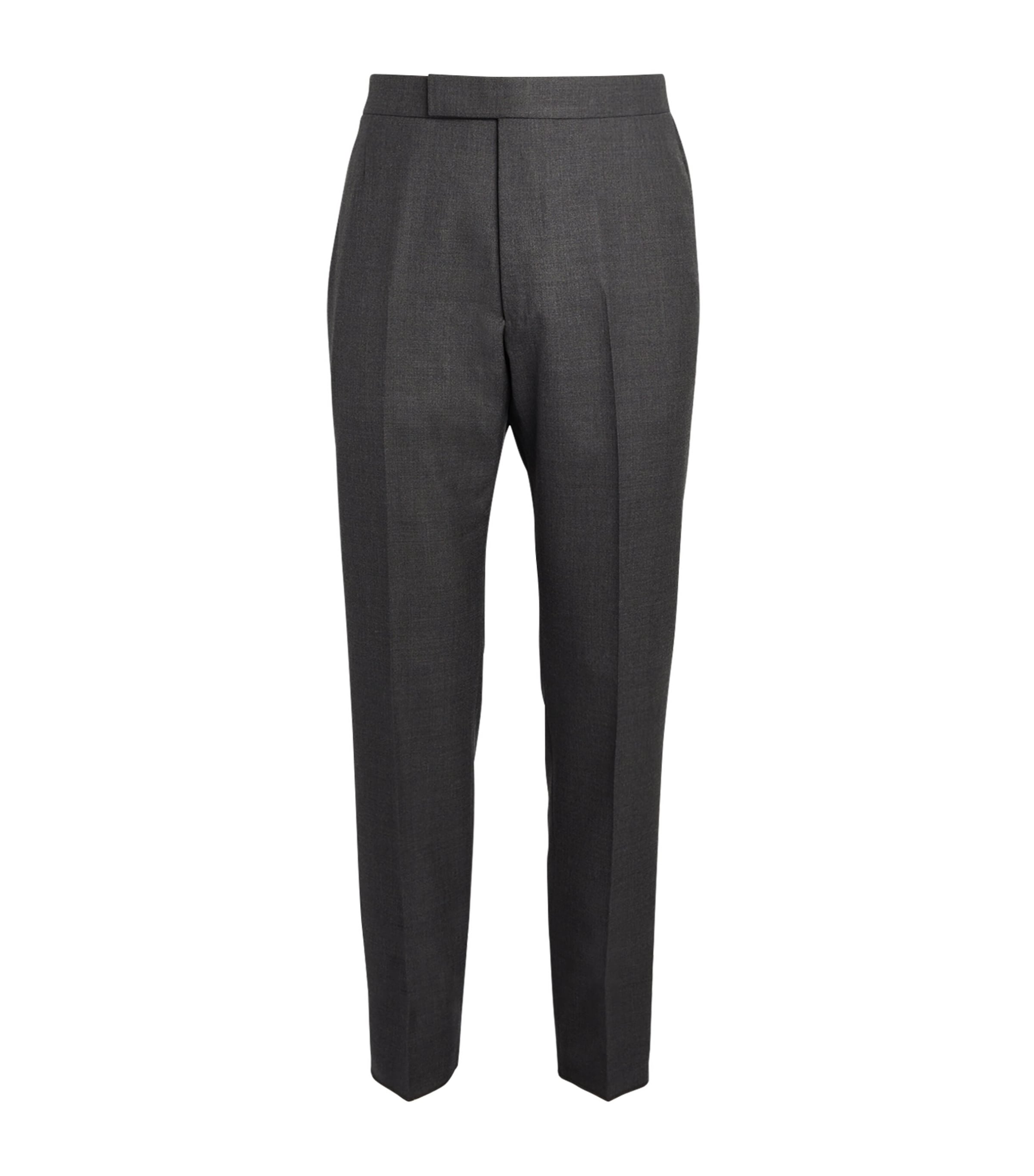 Thom Browne Wool Tailored Trousers In Grey