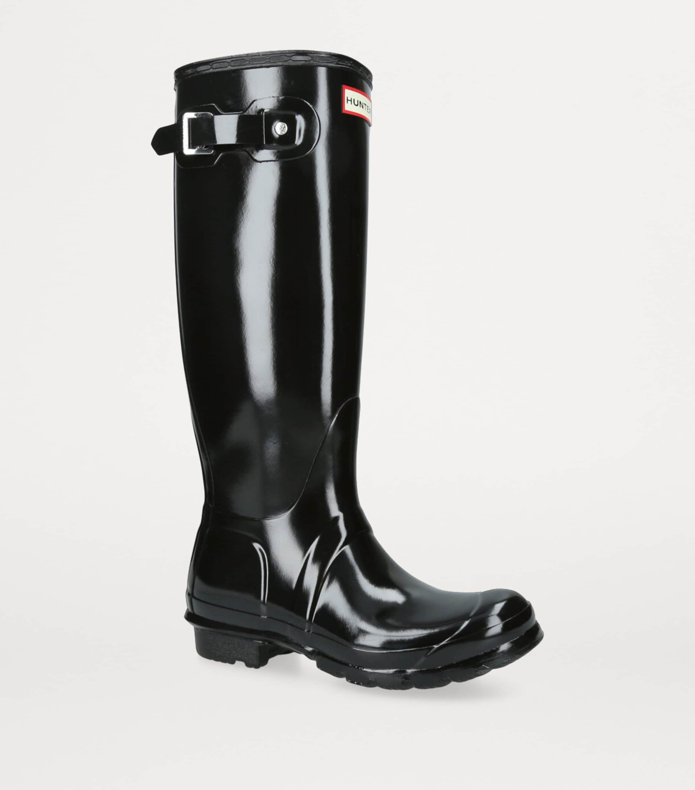 Original Tall Gloss Wellington Boots BLACK Image 2