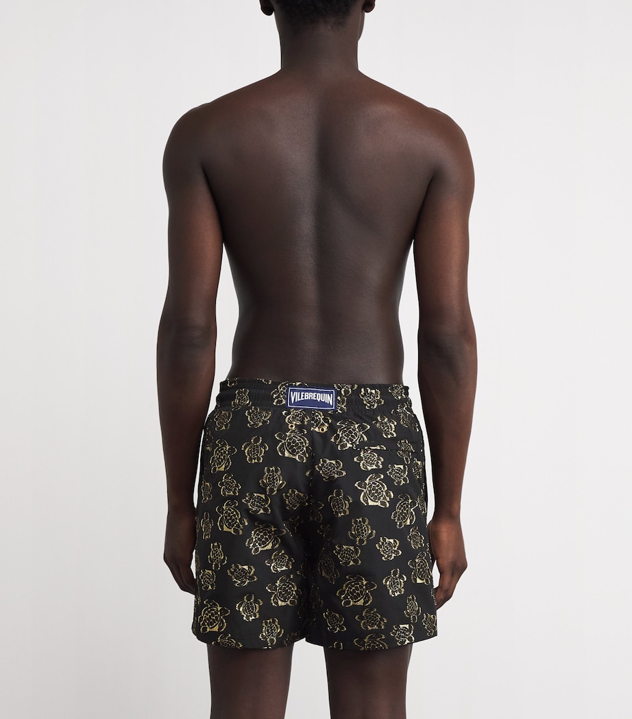 Embroidered Ronde Des Tortues Swim Shorts 990-NOIR Image 3