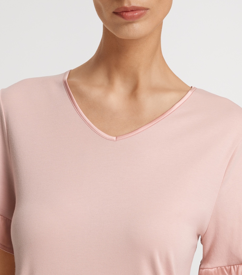 Cotton-Blend Short-Sleeve Claire Nightdress PINK/ROSE Image 6