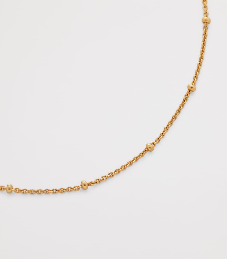Gold Vermeil Beaded Chain Necklace (46cm) 18K GOLD VERMEIL Image 2