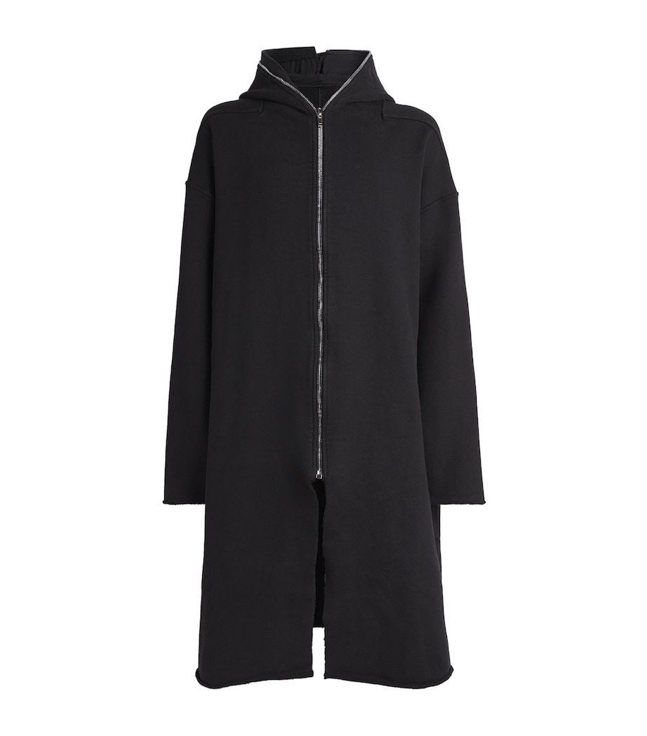 Rick Owens Mens Stretch-Cotton Gimp Coat Black Image 1