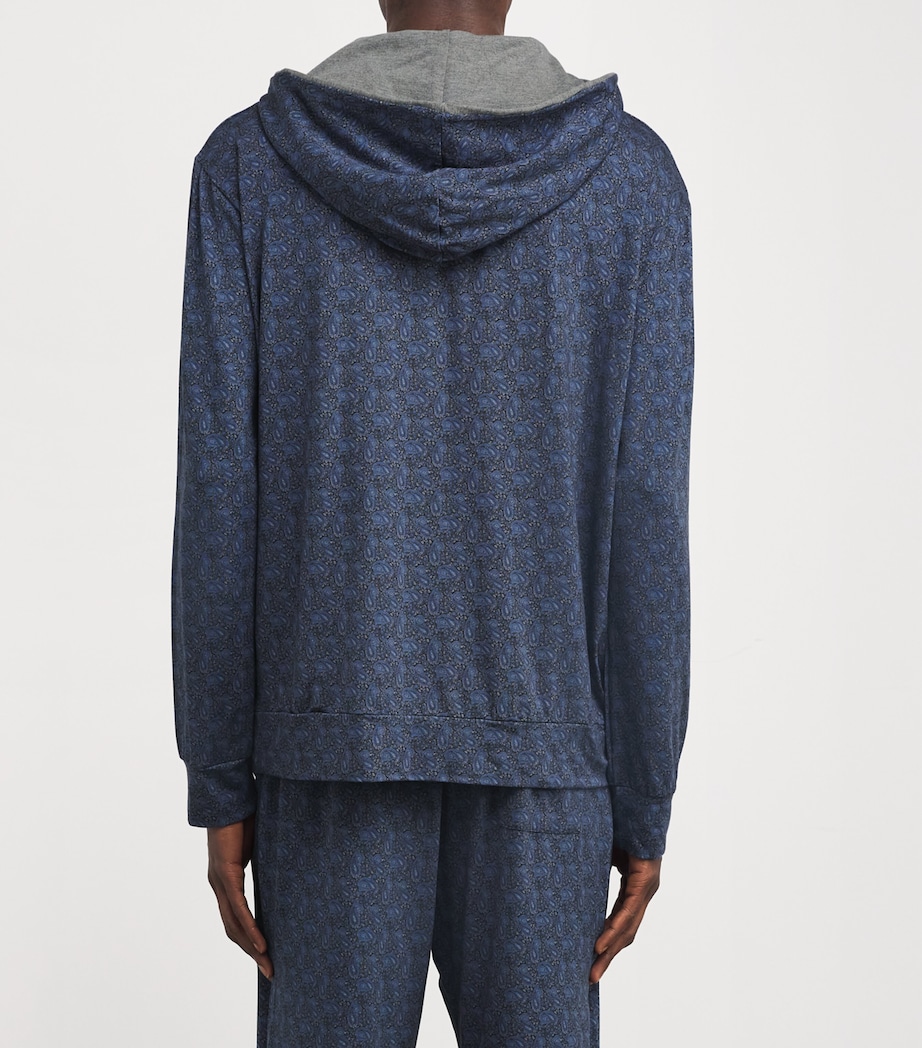 Modal Paisley Henry Hoodie HENRY NAVY/MID GREY Image 4