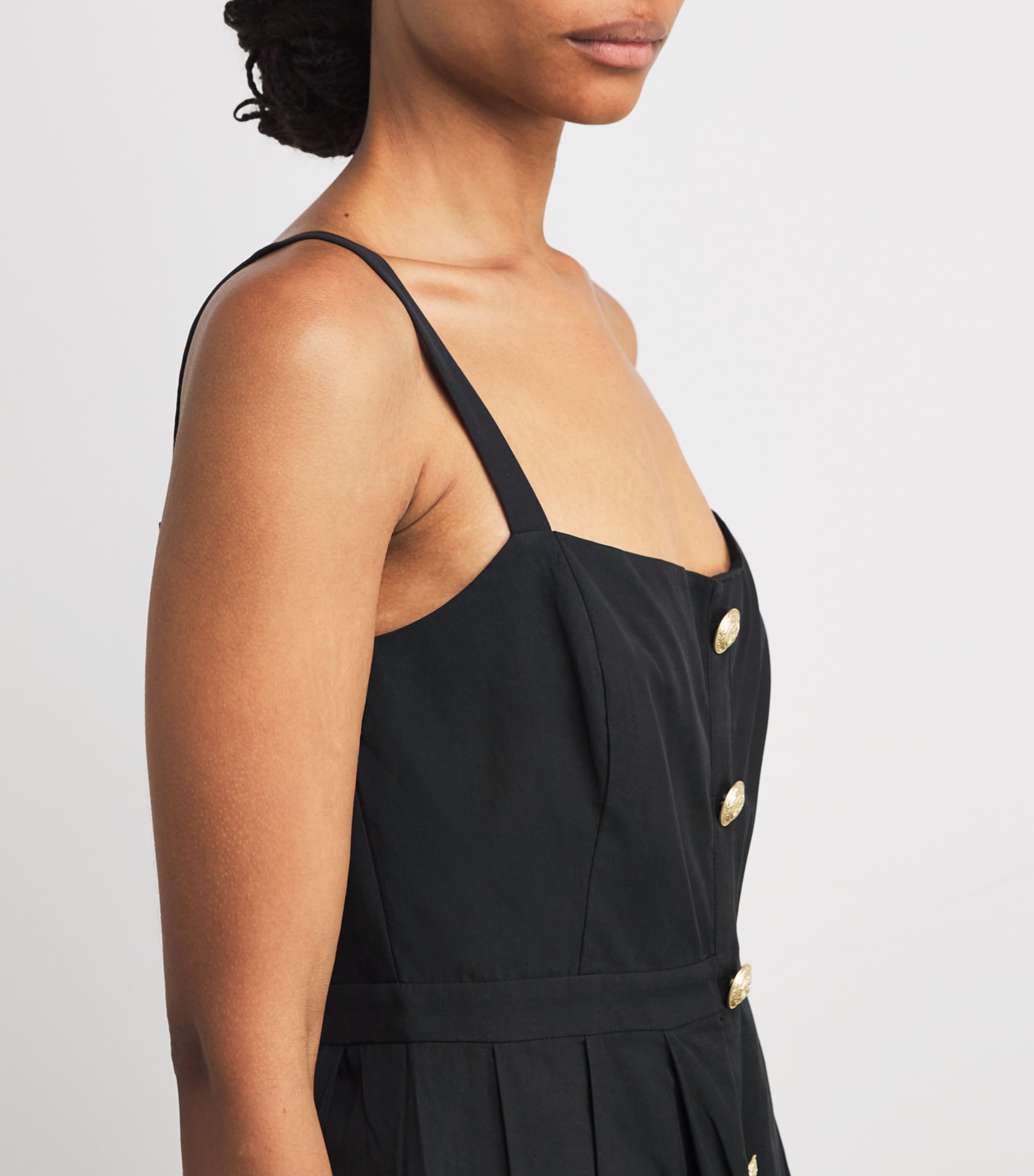 Poplin Esmerelda Midi Dress BLACK BLAC Image 6