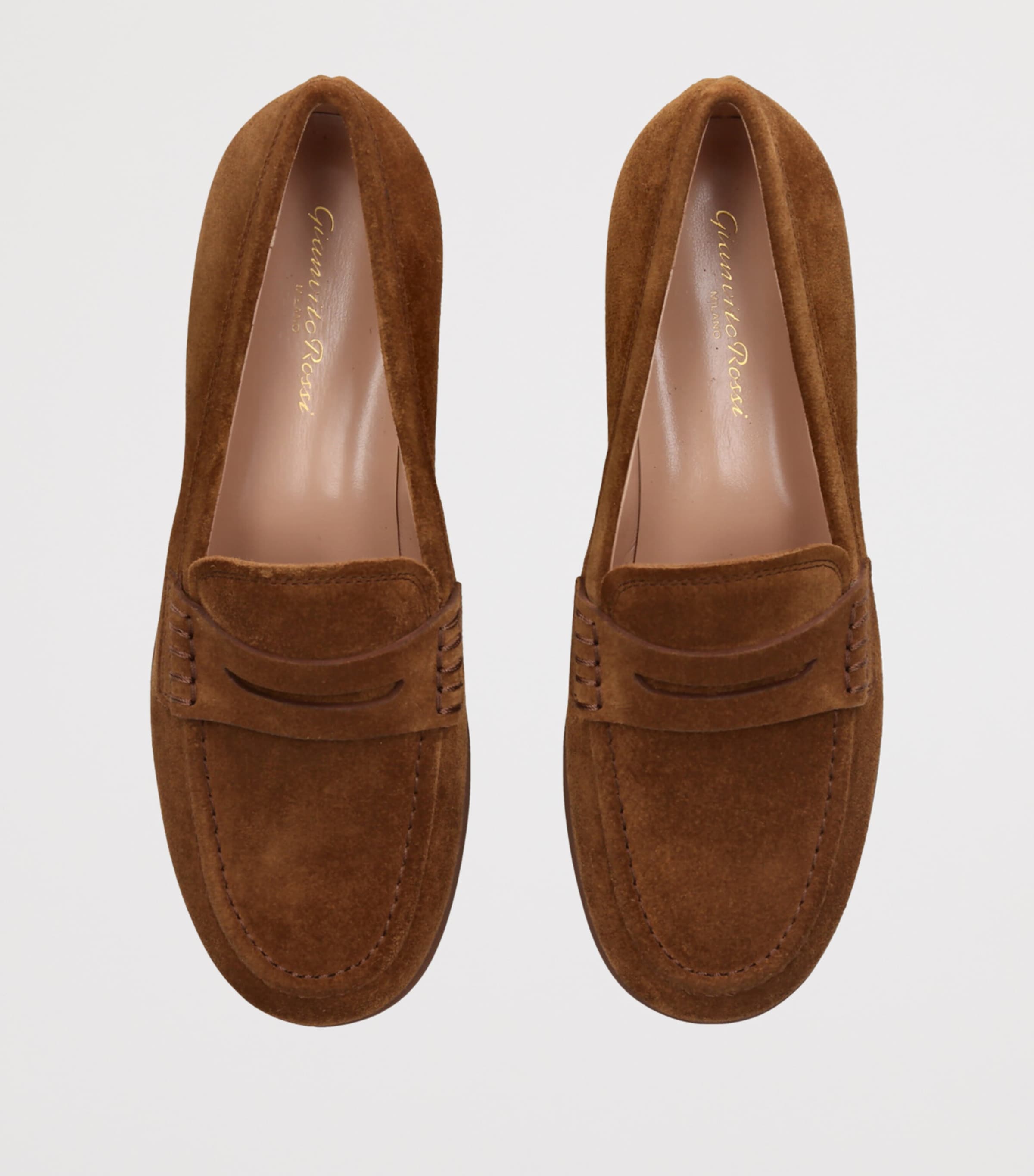 Suede Georgie Loafers MID BROWN Image 4
