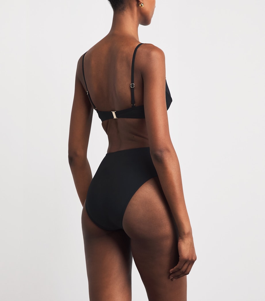 Zimmermann Womens Open-Back Mahon Swimsuit Black Image 3