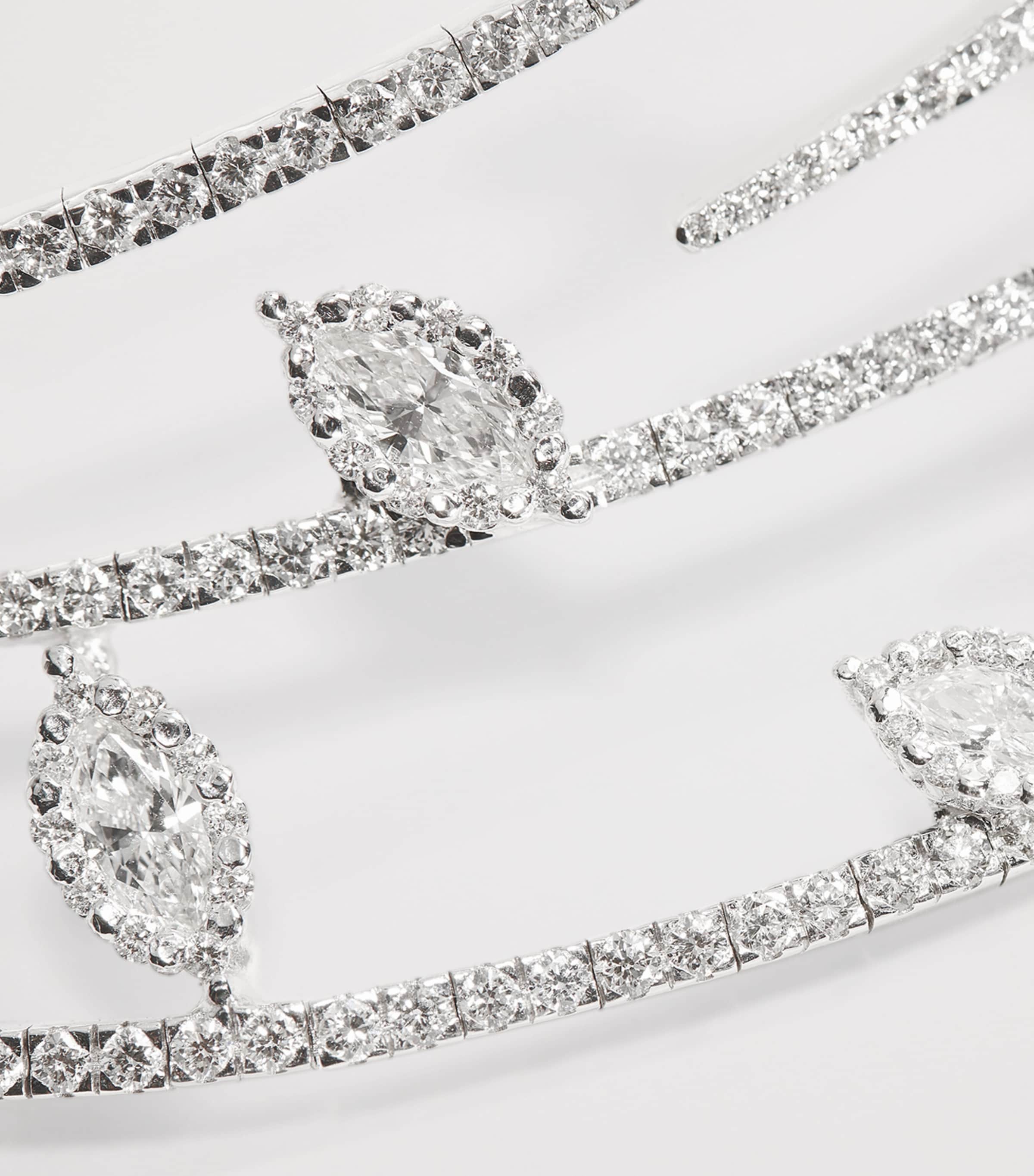 White Gold and Diamond Y-Couture Choker WHITE GOLD Image 3