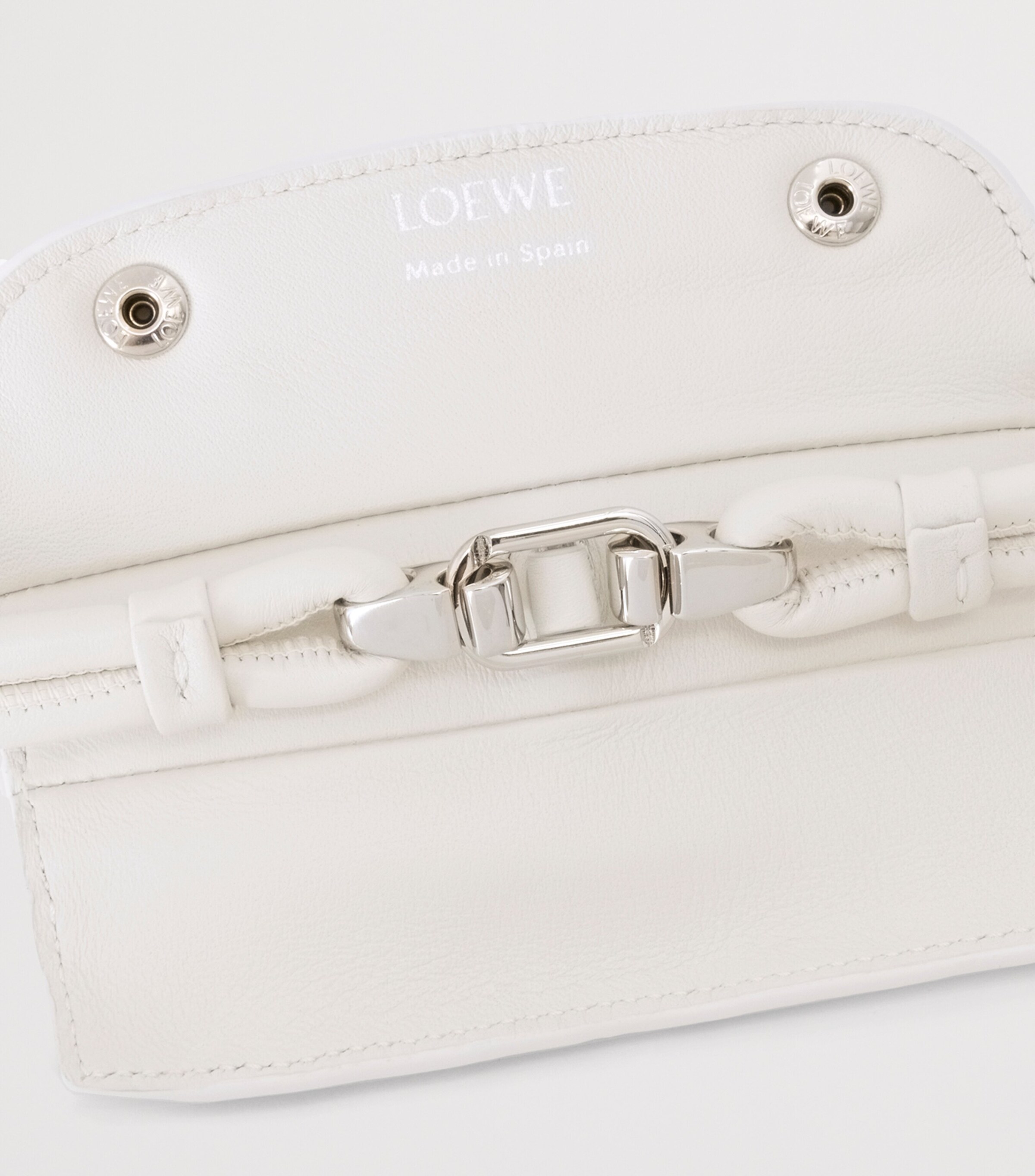 LOEWE Medium Calfskin Madrid Shoulder Bag Soft White Image 13