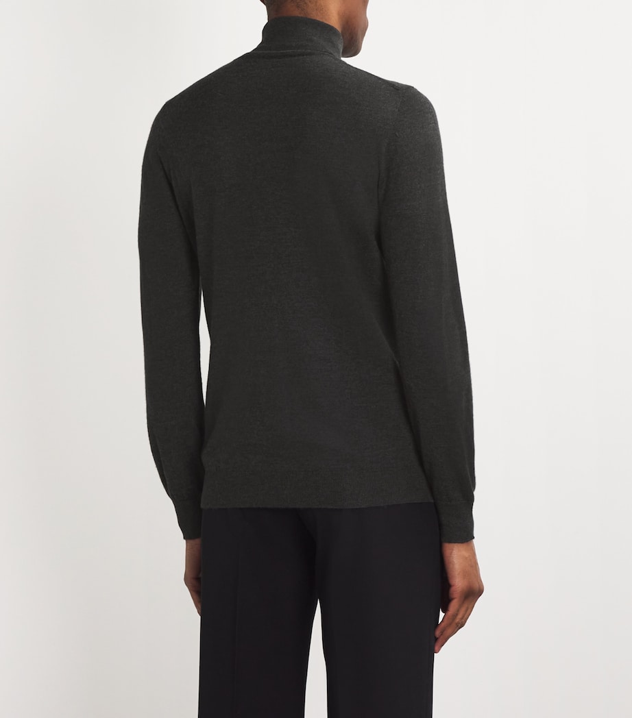 Superfine Cashmere Rollneck Sweater HA7180 CHARCOAL Image 4