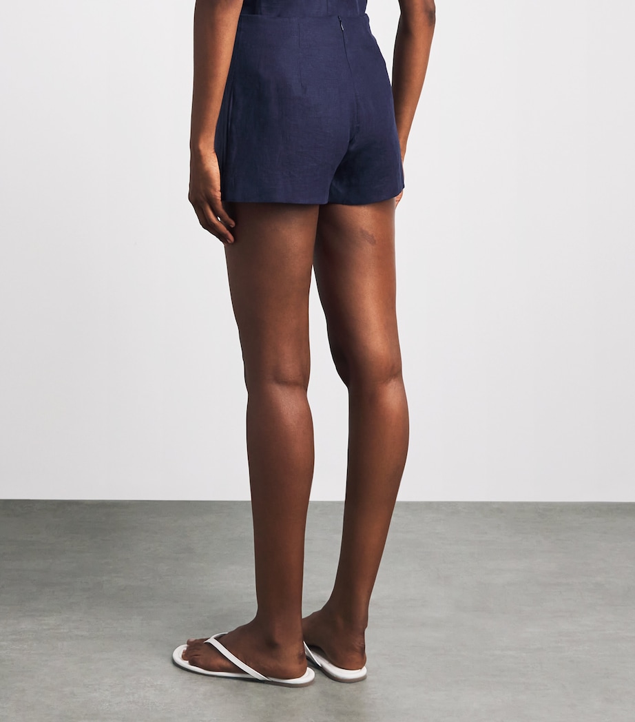 Faithfull The Brand Womens Linen Leora Shorts Navy Image 5