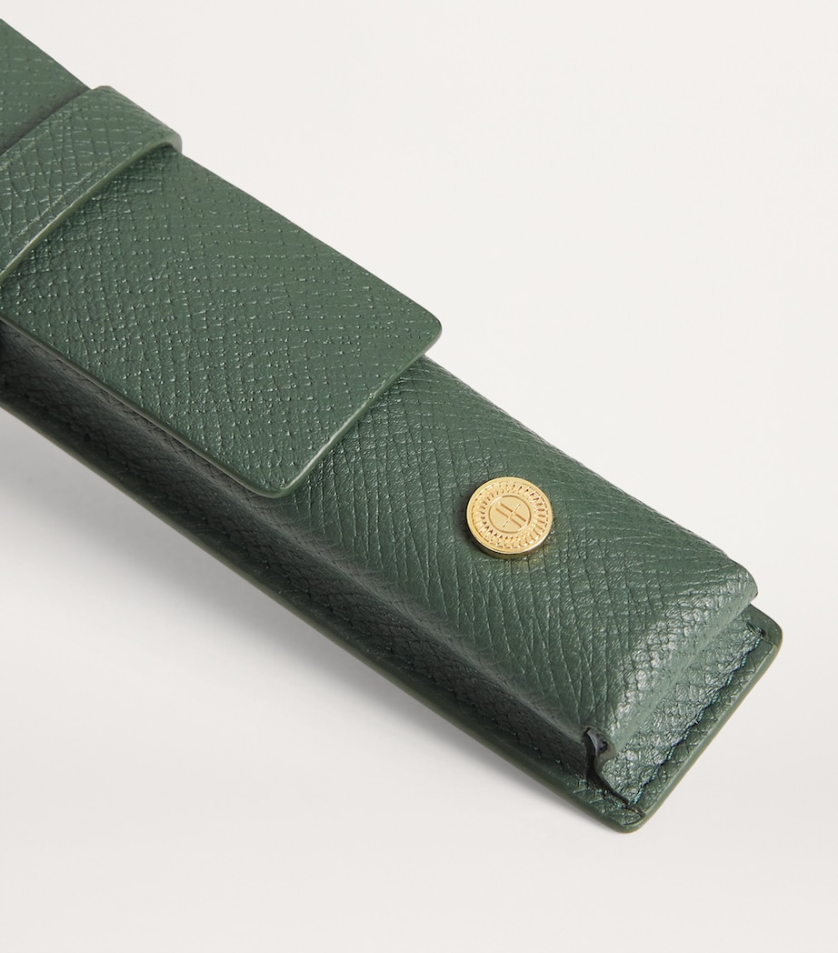 Leather Pen Sleeve HARRODS GREEN Image 5