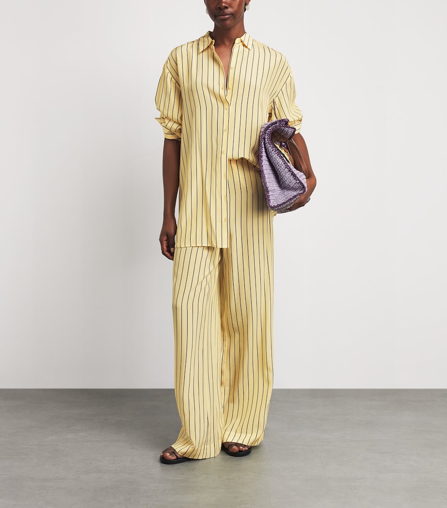 STAUD Womens Silk Stripe Nolan Shirt Mons Monday Image 2