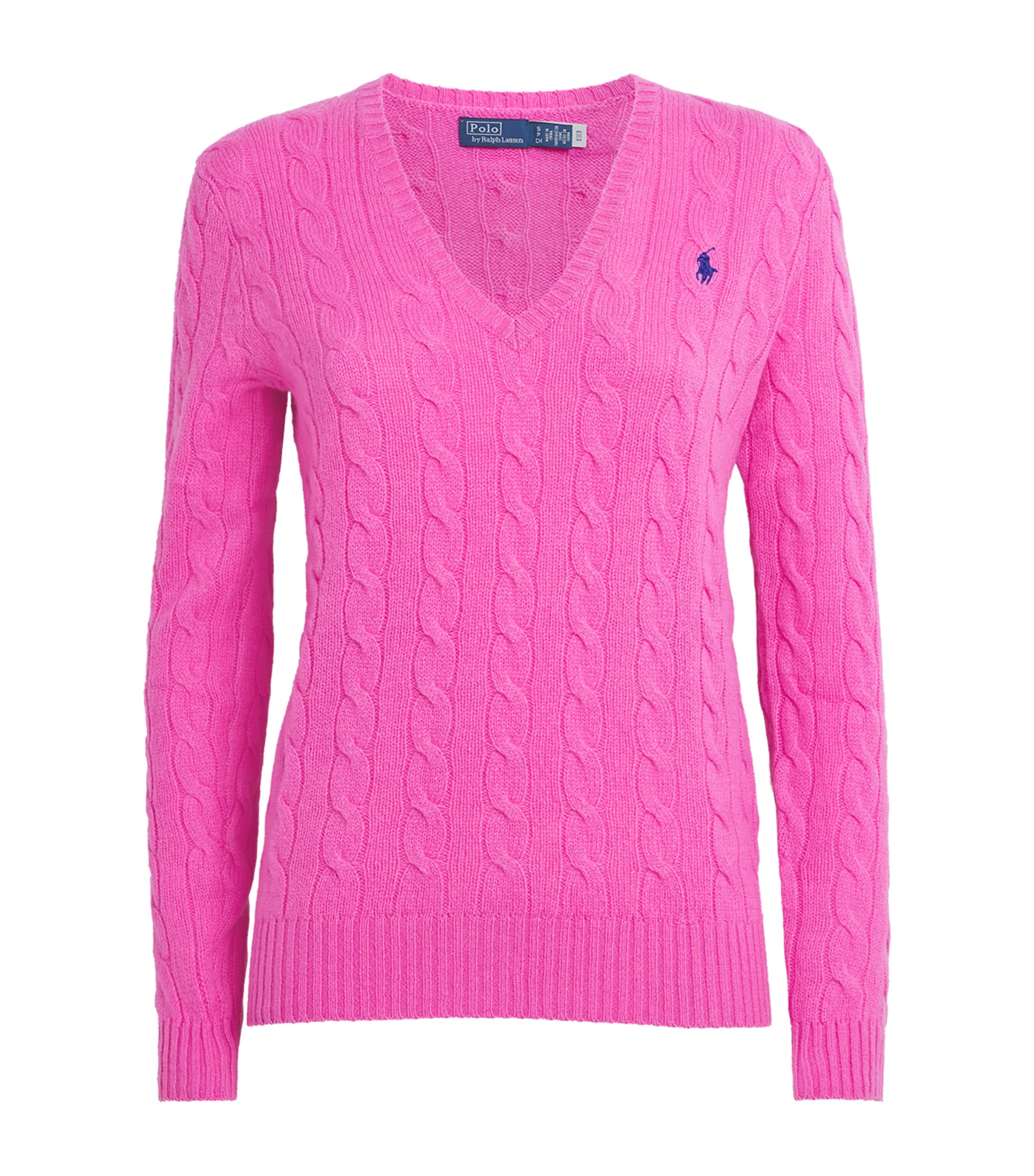 Polo Ralph Lauren Cotton V-neck Sweater In Black