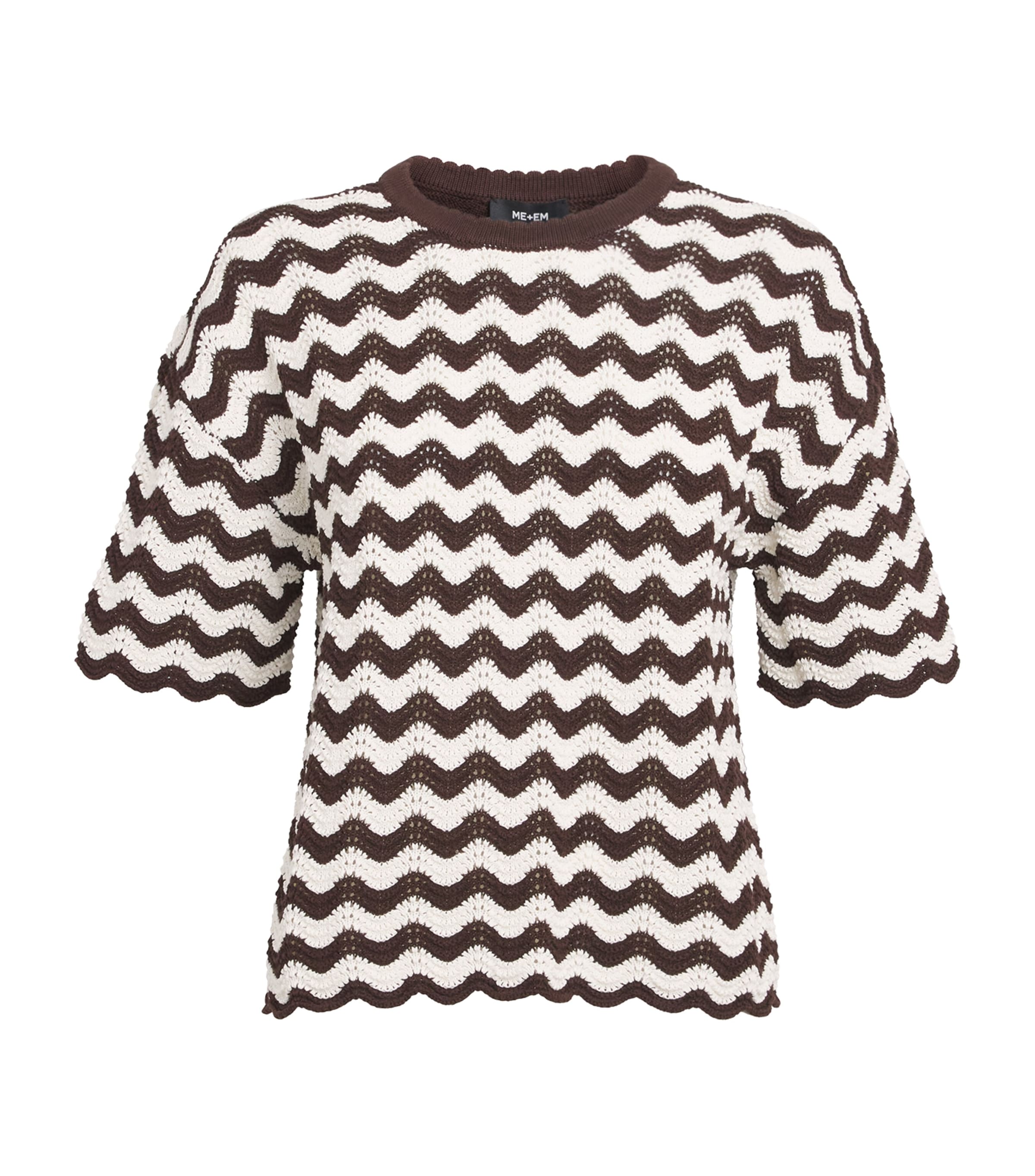 Me+em Cotton Scallop T-shirt