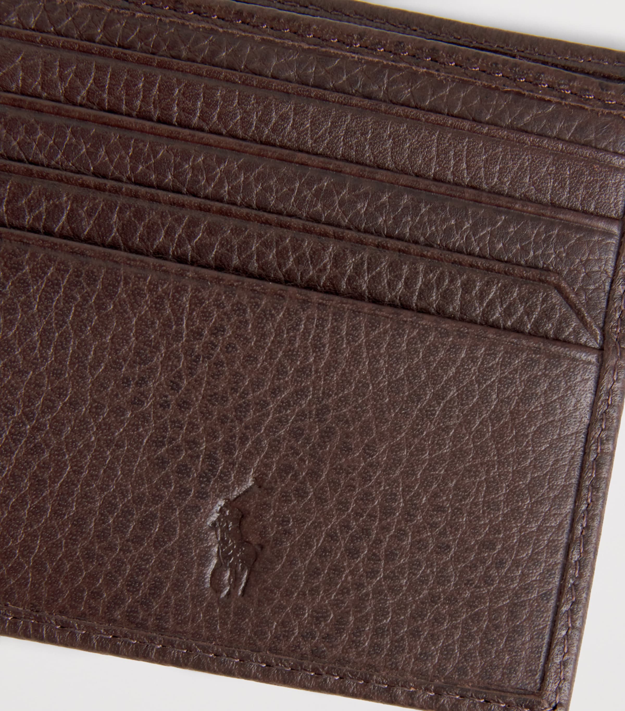 Polo Ralph Lauren Brown Pebbled Leather Wallet | Harrods US