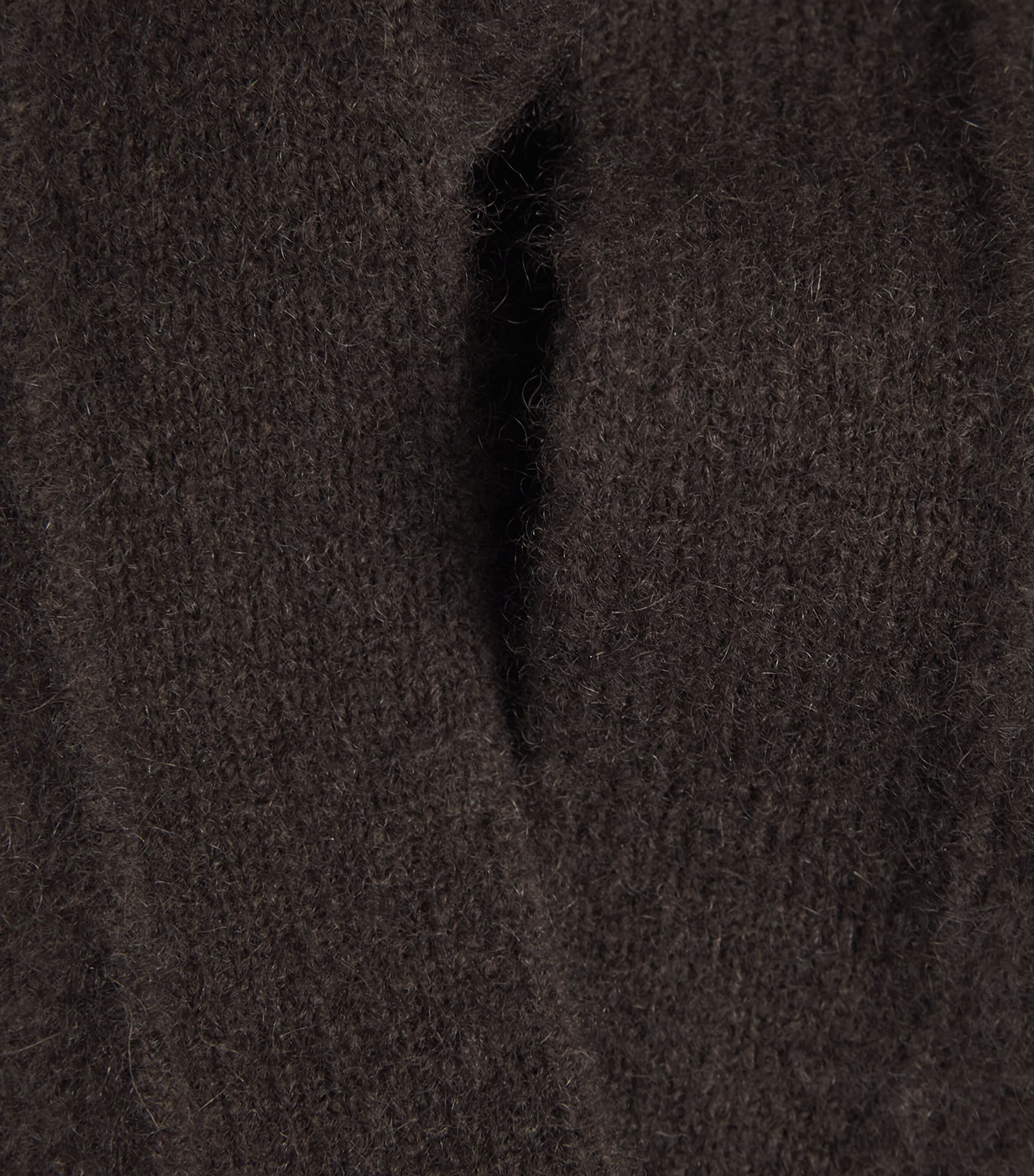 Maje Womens Wool-Blend Relaxed Cardigan Dark Brown Image 6