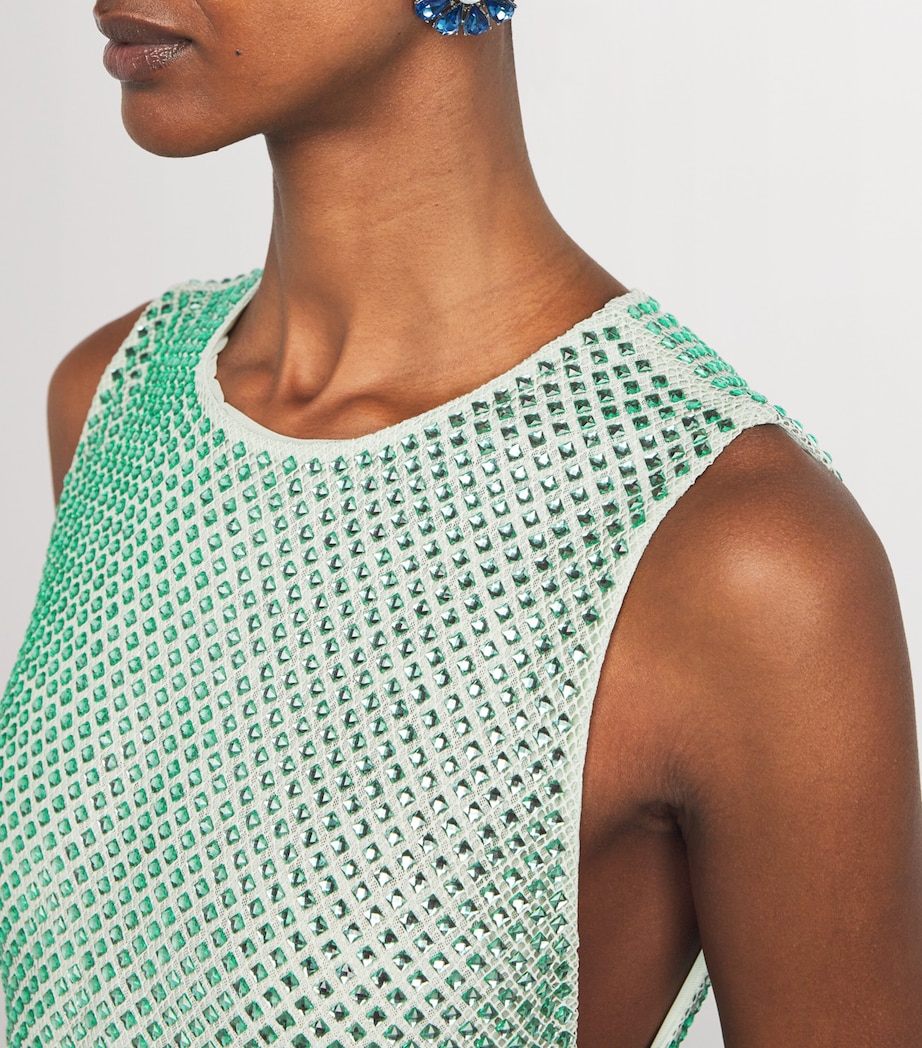 Crystal-Embellished Maxi Dress GREEN Image 4