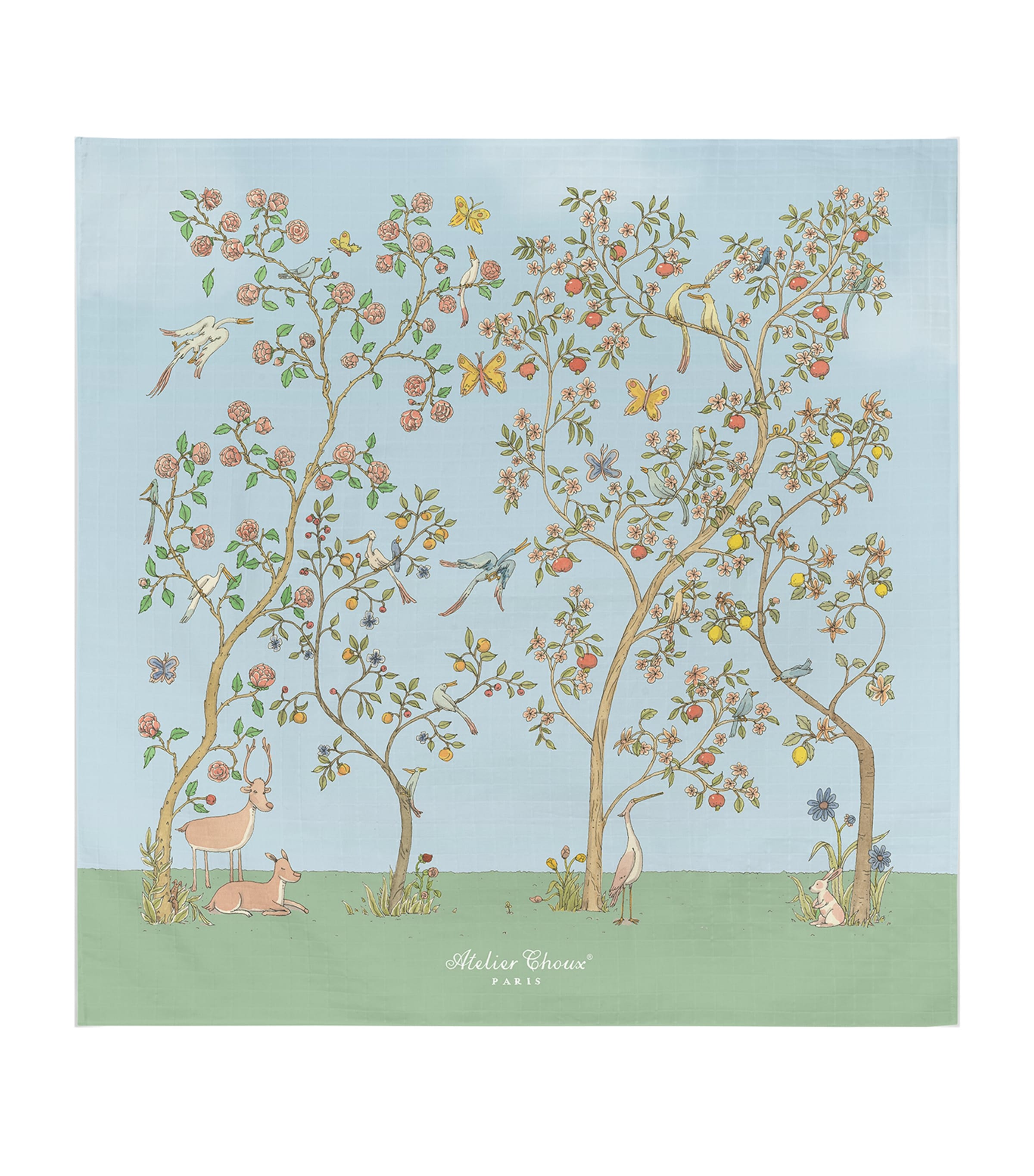 Cotton Bloom Swaddle BLUE Image 1