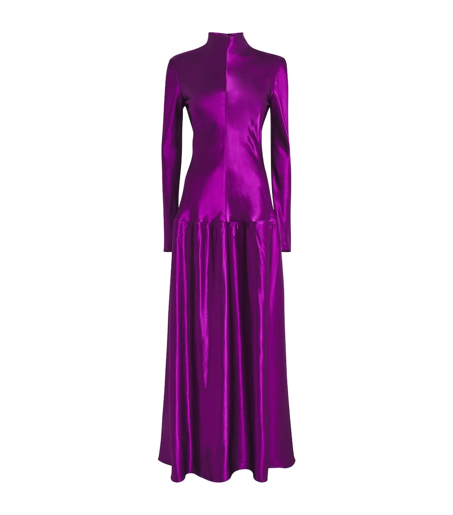 FFORME Womens Satin Mila Maxi Dress Violet Image 1