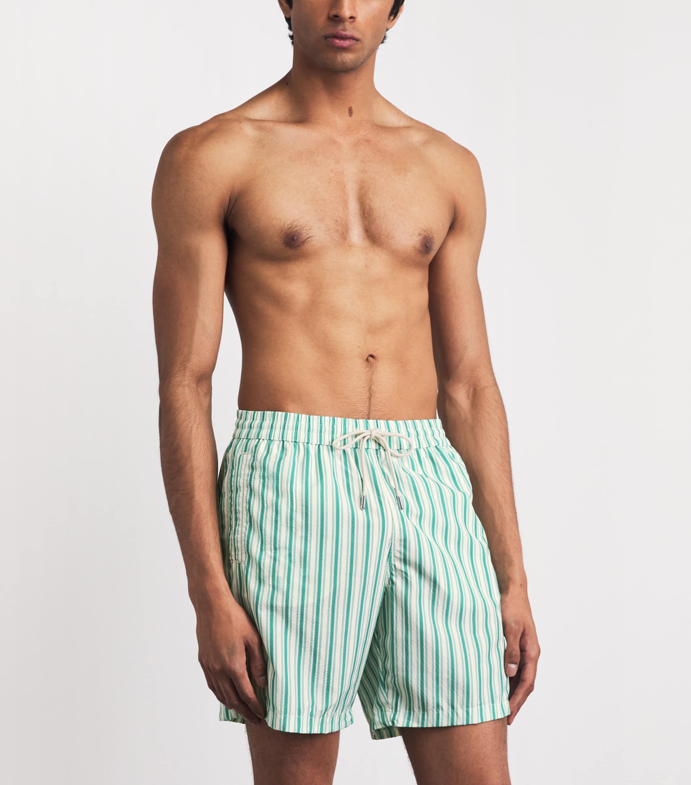 Jacob Cohën Mens Stripe Swim Shorts Verde Image 3
