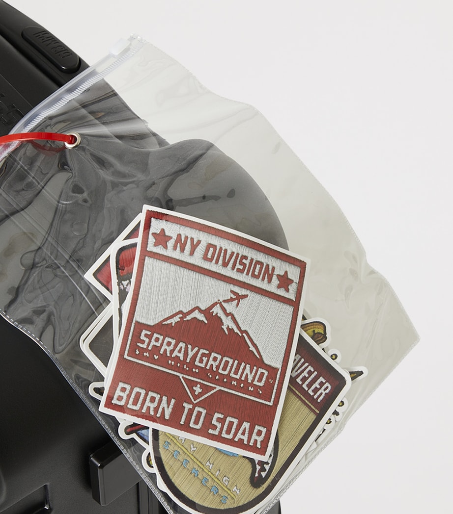 Embossed Cabin Suitcase (55cm) BLACK Image 12