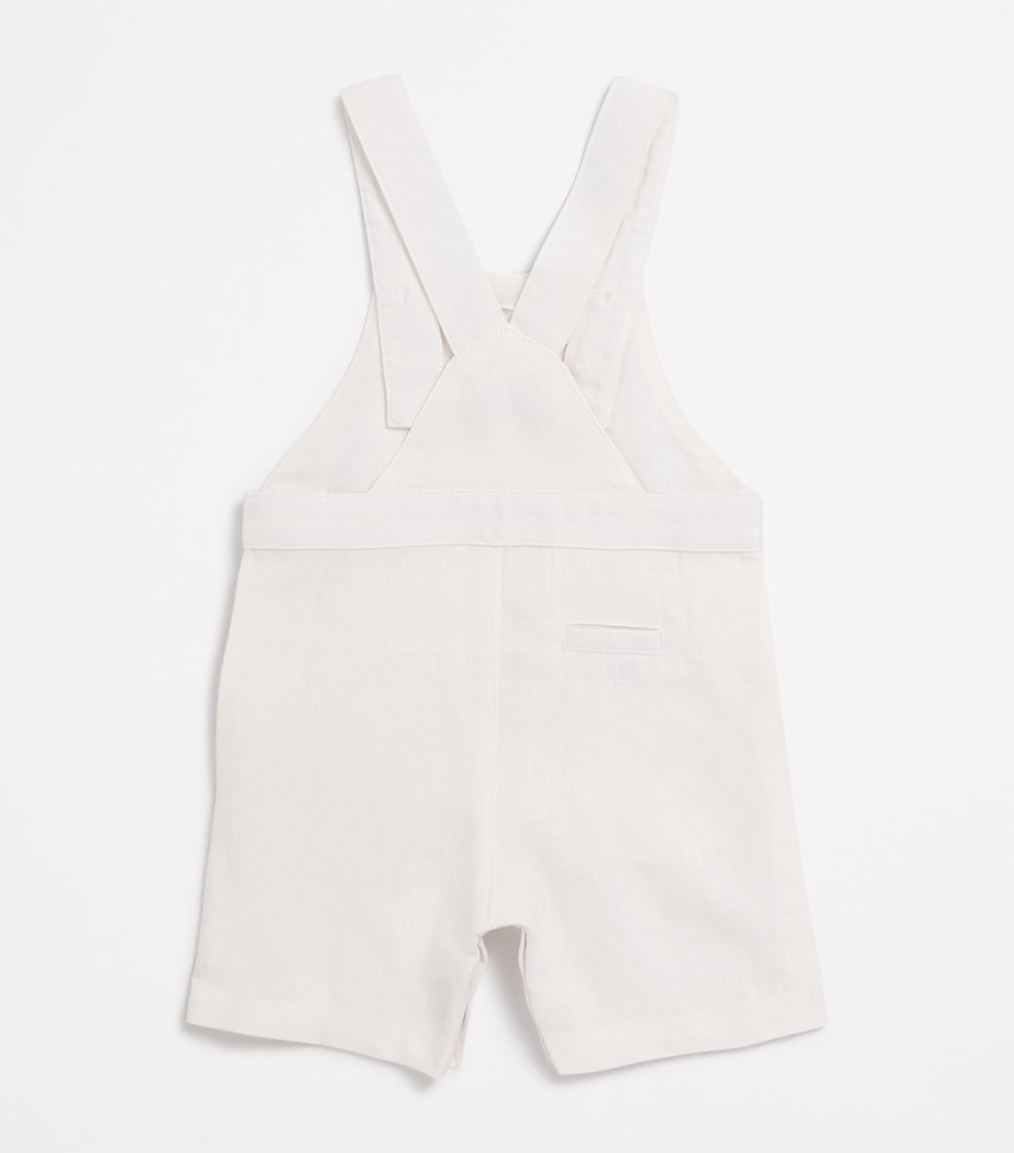 Linen Dungarees (3-36 Months) BLANC Image 2