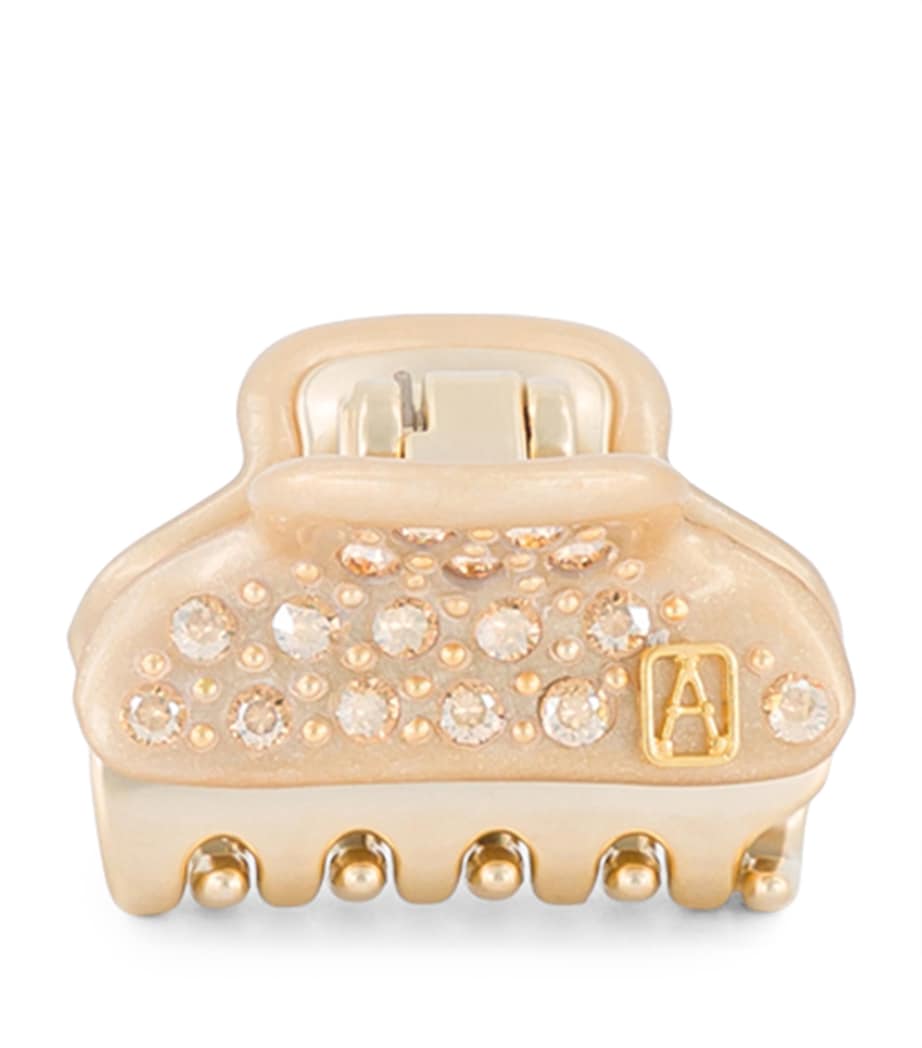 Alexandre de Paris Gold-Plated Crystal-Embellished Claw Hair Clip Pail Dore/or Image 1