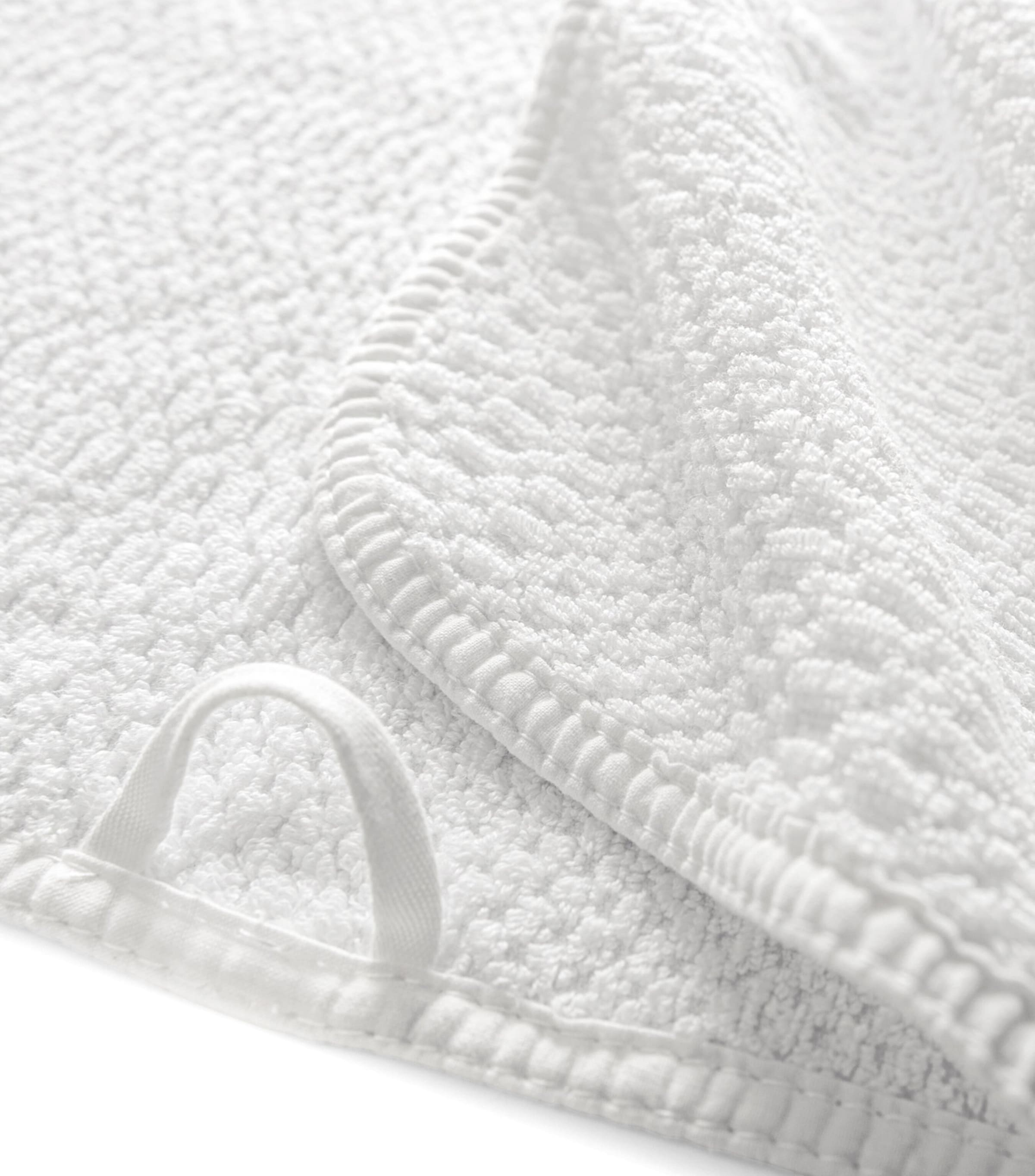 Set of 5 Bee Waffle Washcloths (30cm x 30cm) WHITE Image 2