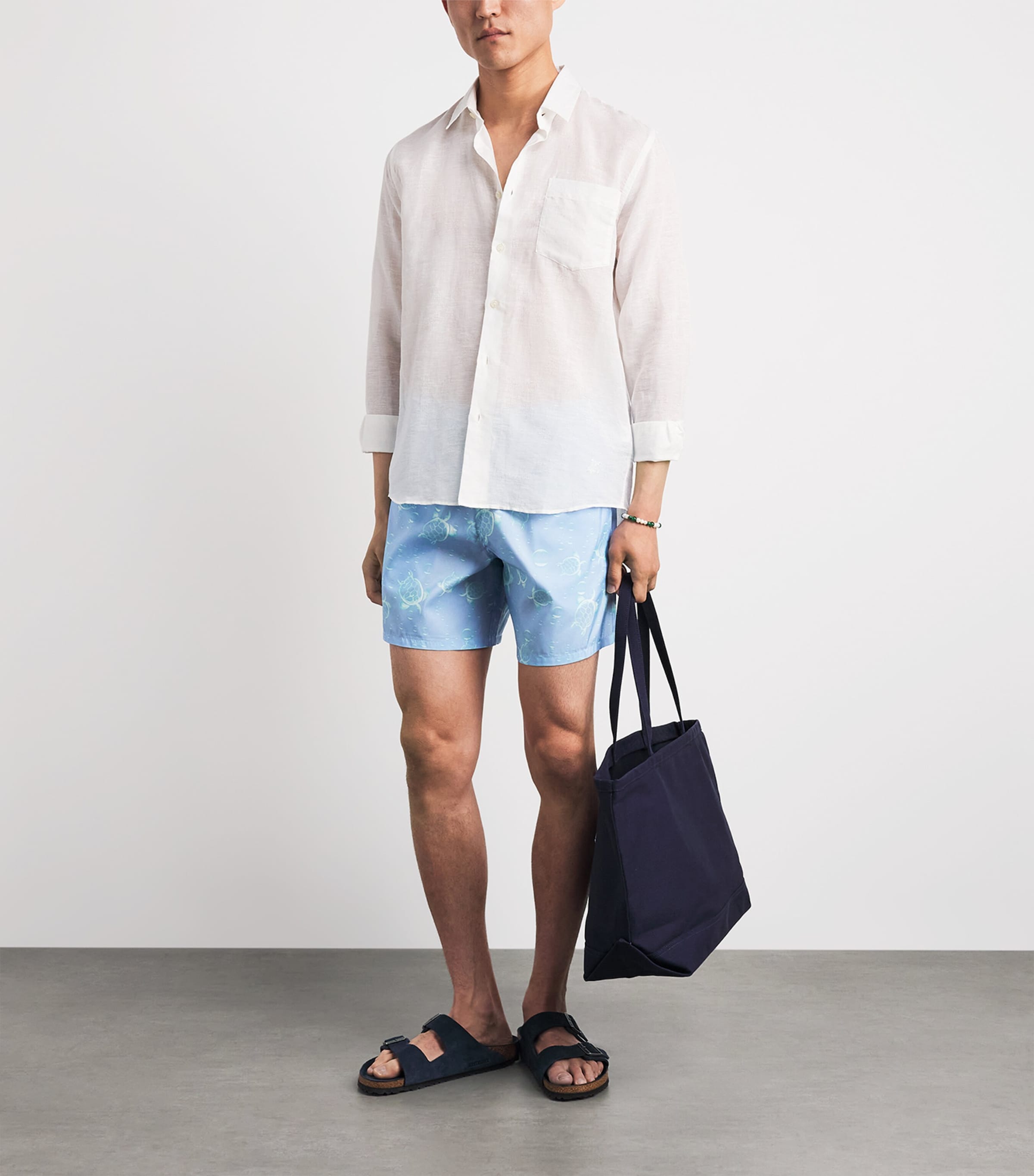 Vilebrequin Mens Bubbles Turtles Mahina Swim Shorts Cloudy Image 2