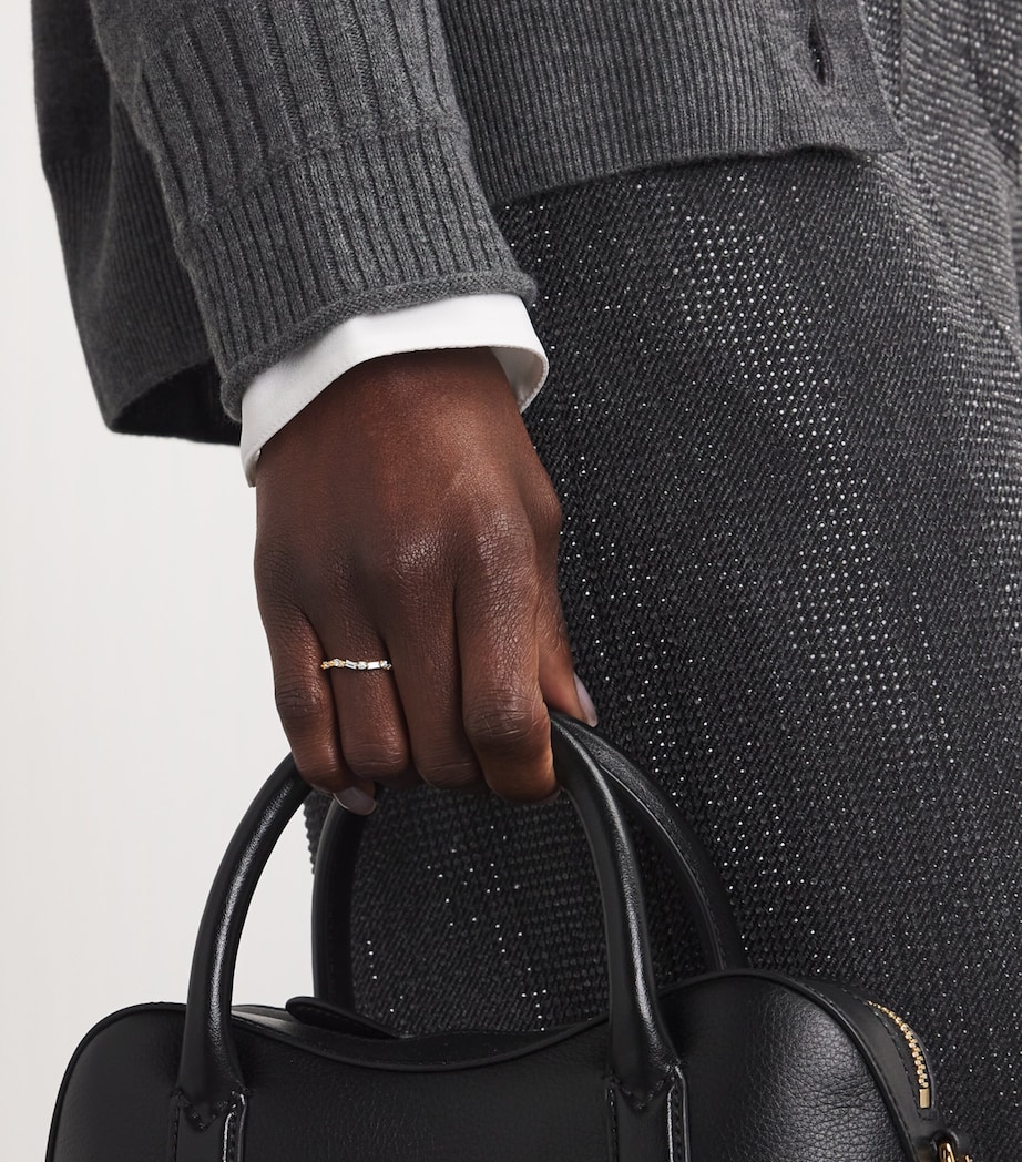 Yellow Gold and Diamond Thin Mix Eternity Ring 18K YG/WD Image 2