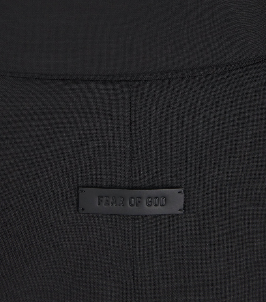 Wool-Blend Coaches Jacket BLACK Image 5