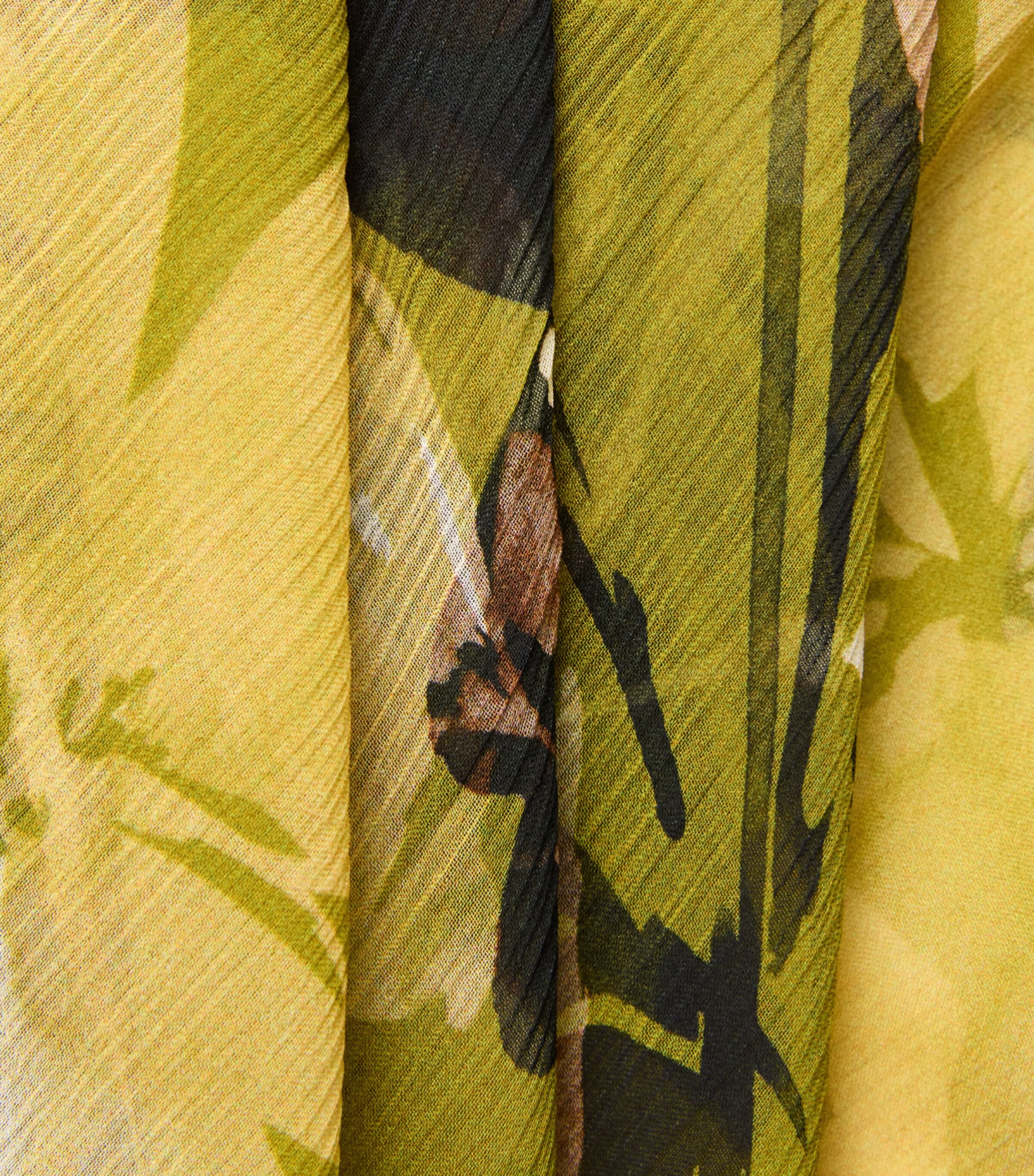 AWAY THAT DAY Womens Santorini Sarong Chartreuse Flr Print Image 6