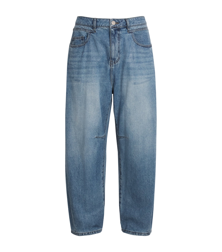 System Mens Coated Baggy Jeans Blue Image 1