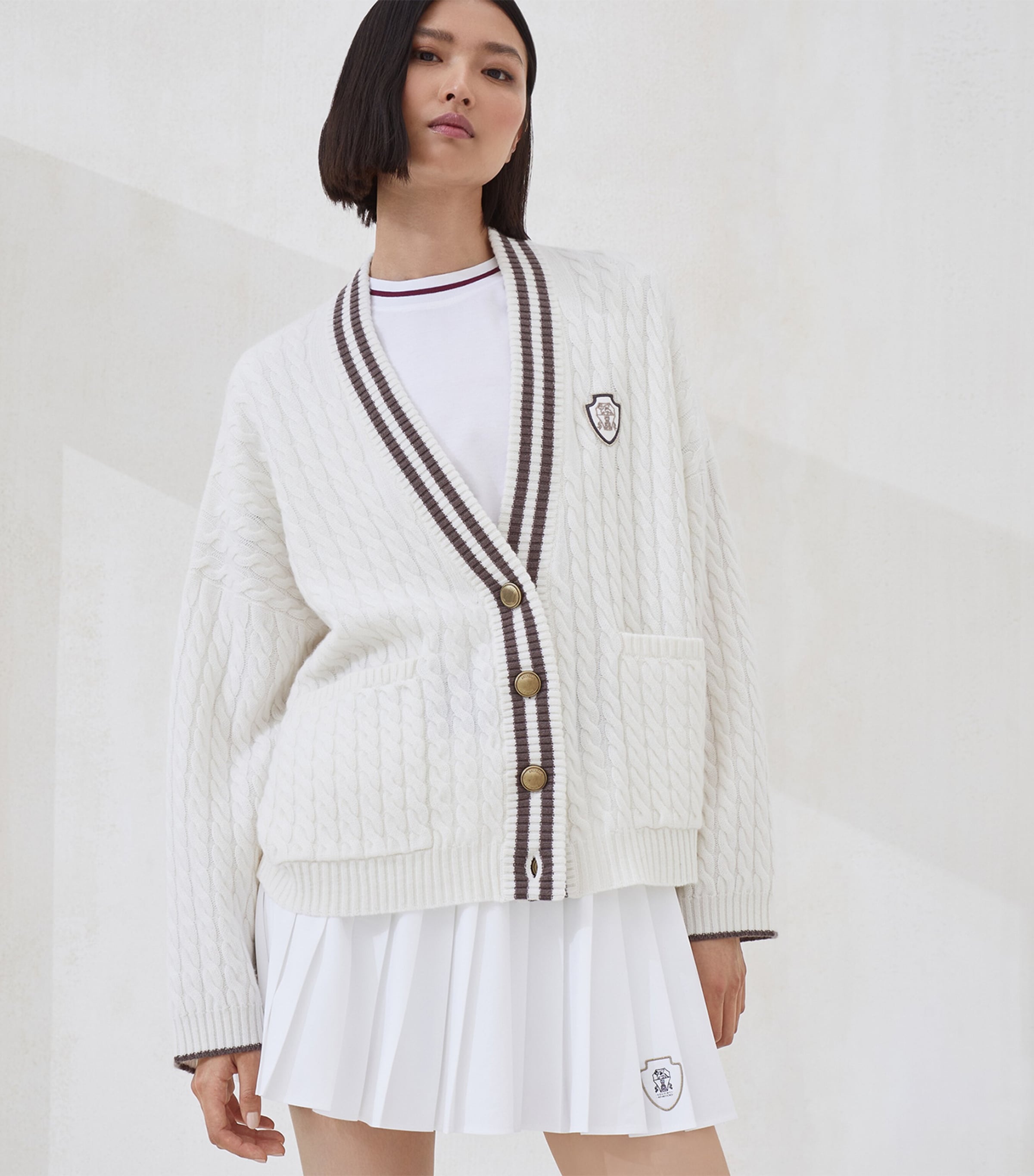 Cashmere V-Neck Cardigan CXJ82 Image 2