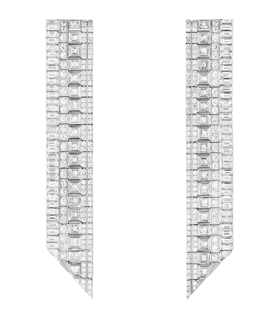 White Gold and Diamond Quatre Radiant Edition Earrings WHITE GOLD Image 1