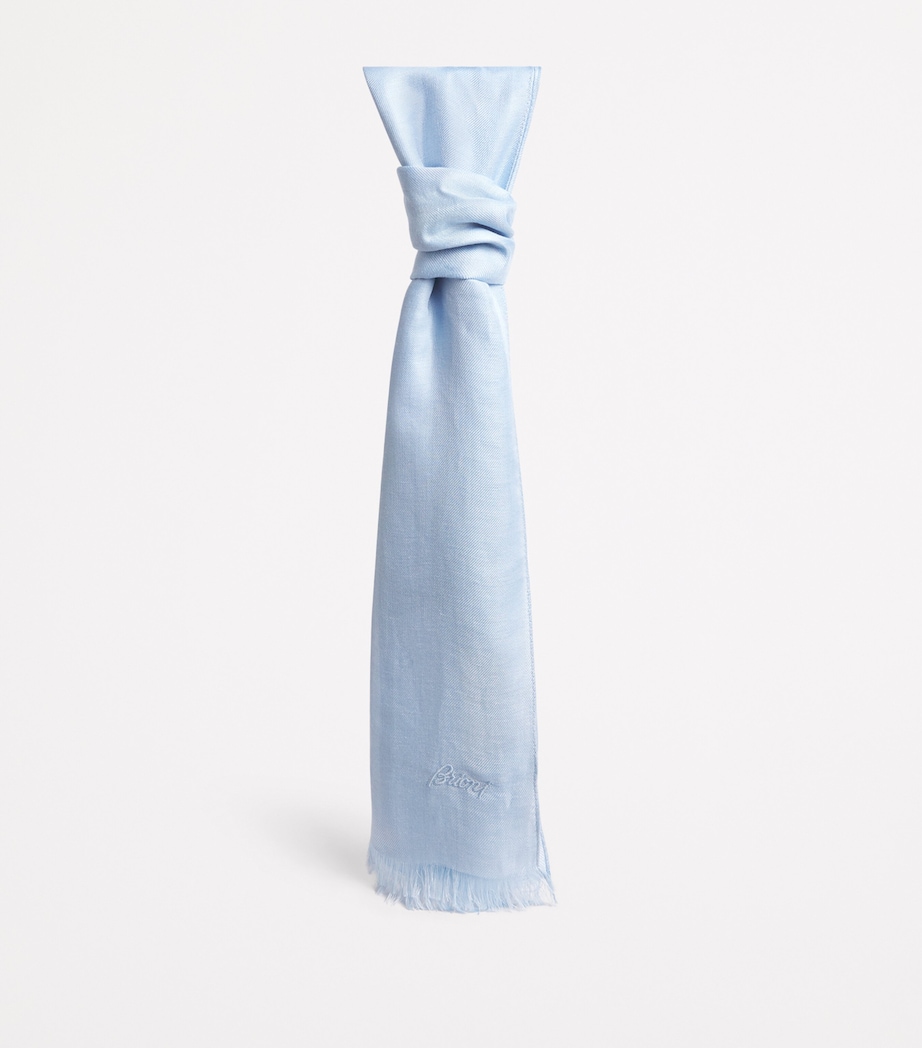 Linen-Silk Logo Scarf 4900 Image 3