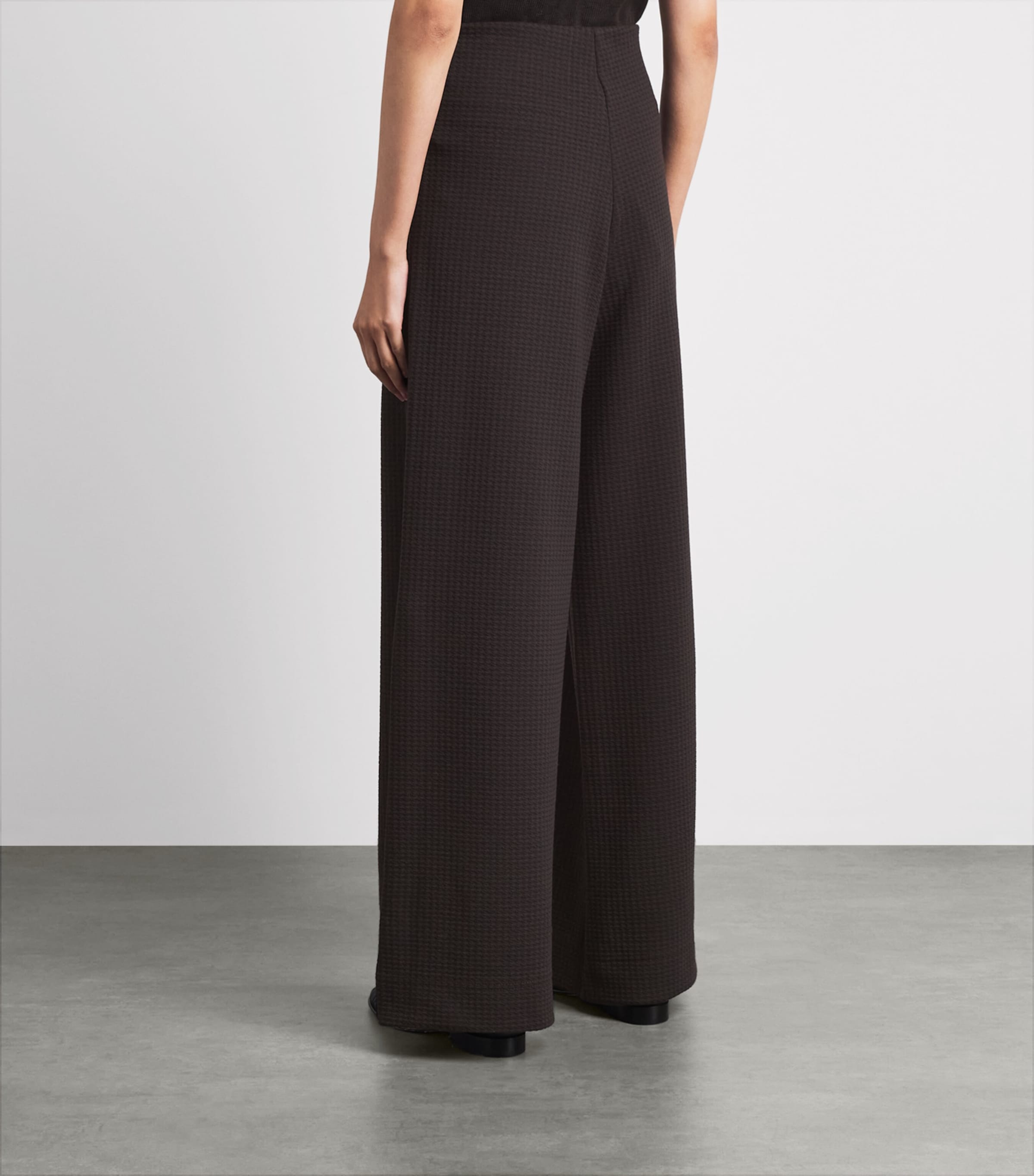 ME+EM Womens Jersey Wide Trousers Cocoa Brown Image 5