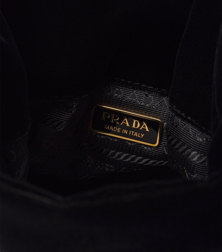 Mini Velvet Petit Sac Noir Bucket Bag F0002 Image 4