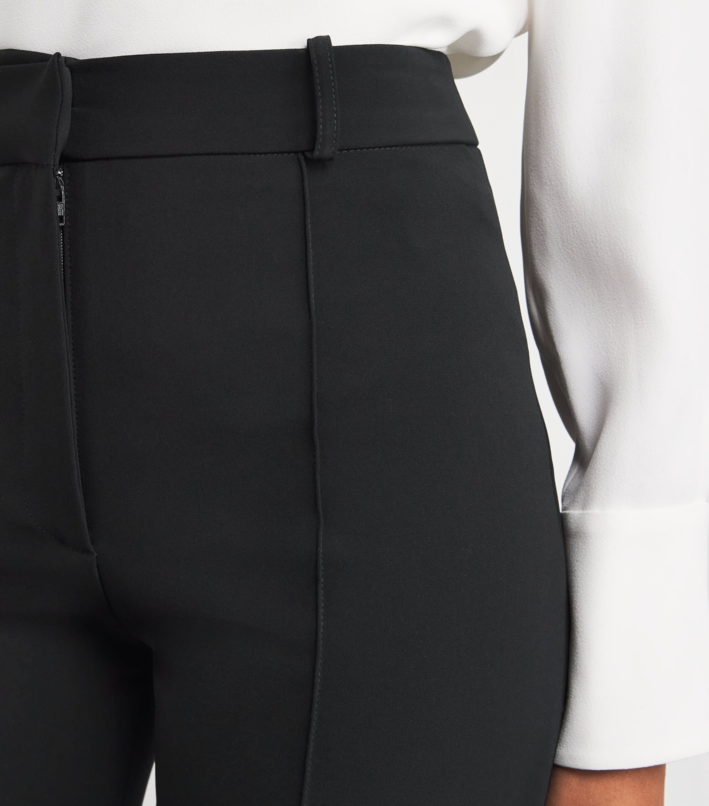 High-Rise Cigarette Trousers BLACK Image 6