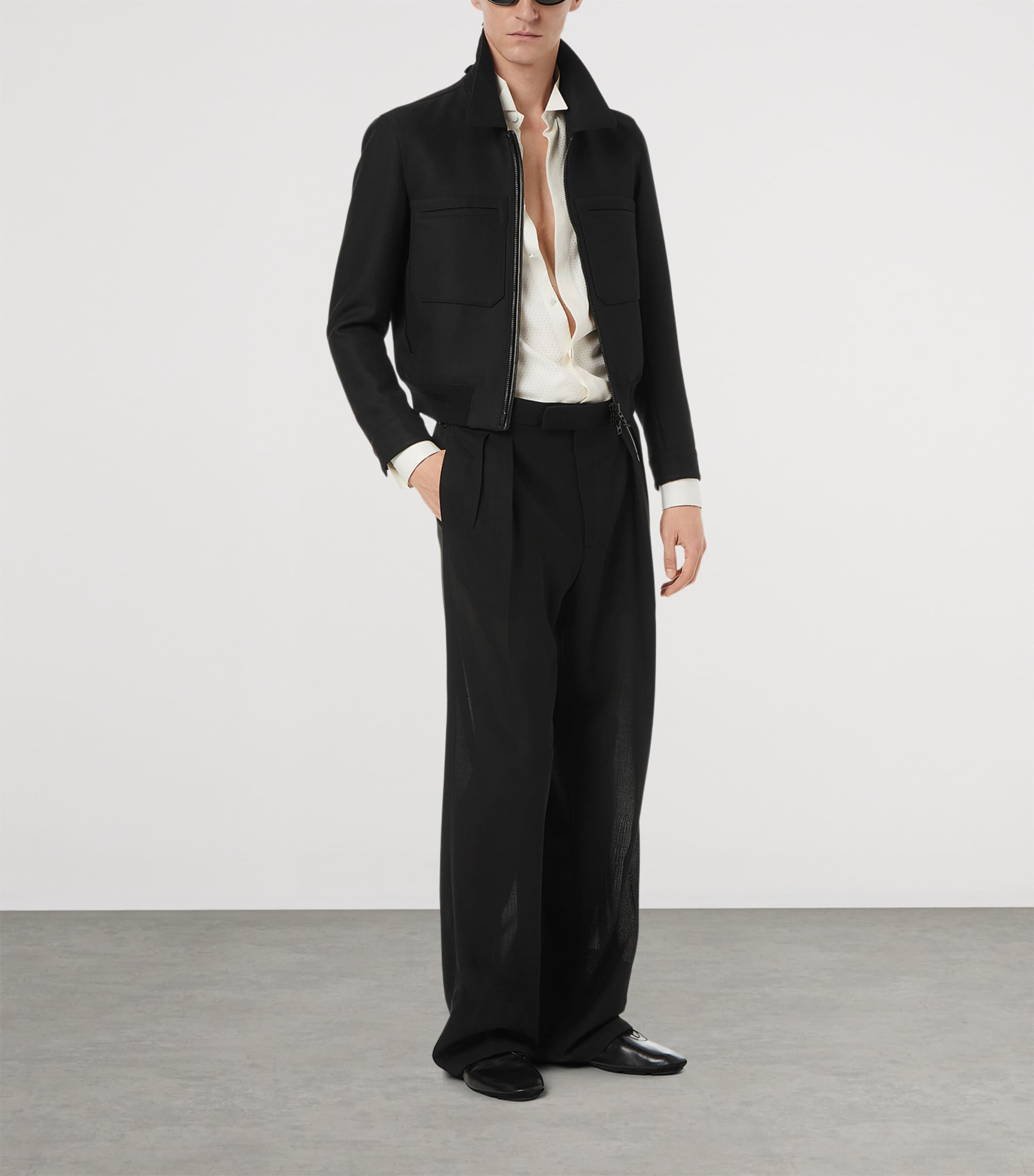 Wool-Silk Bomber Jacket NAA Image 2