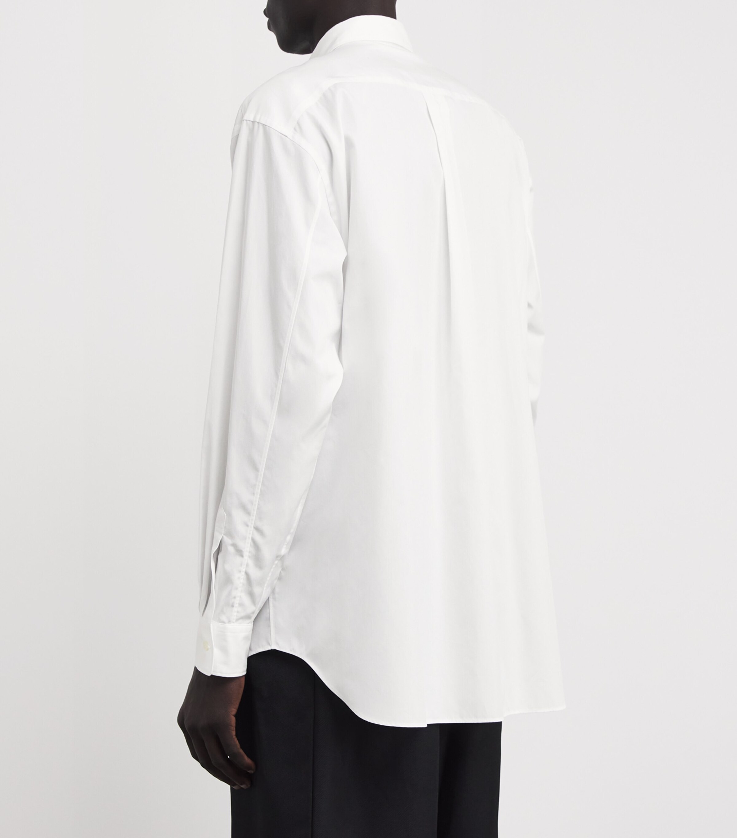 Comme Des Garçons Homme Plus Mens Cotton Open-Panel Shirt White X Off White Image 4