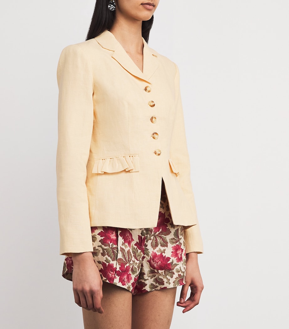 Linen Matilda Jacket DUSTY CITRON Image 3