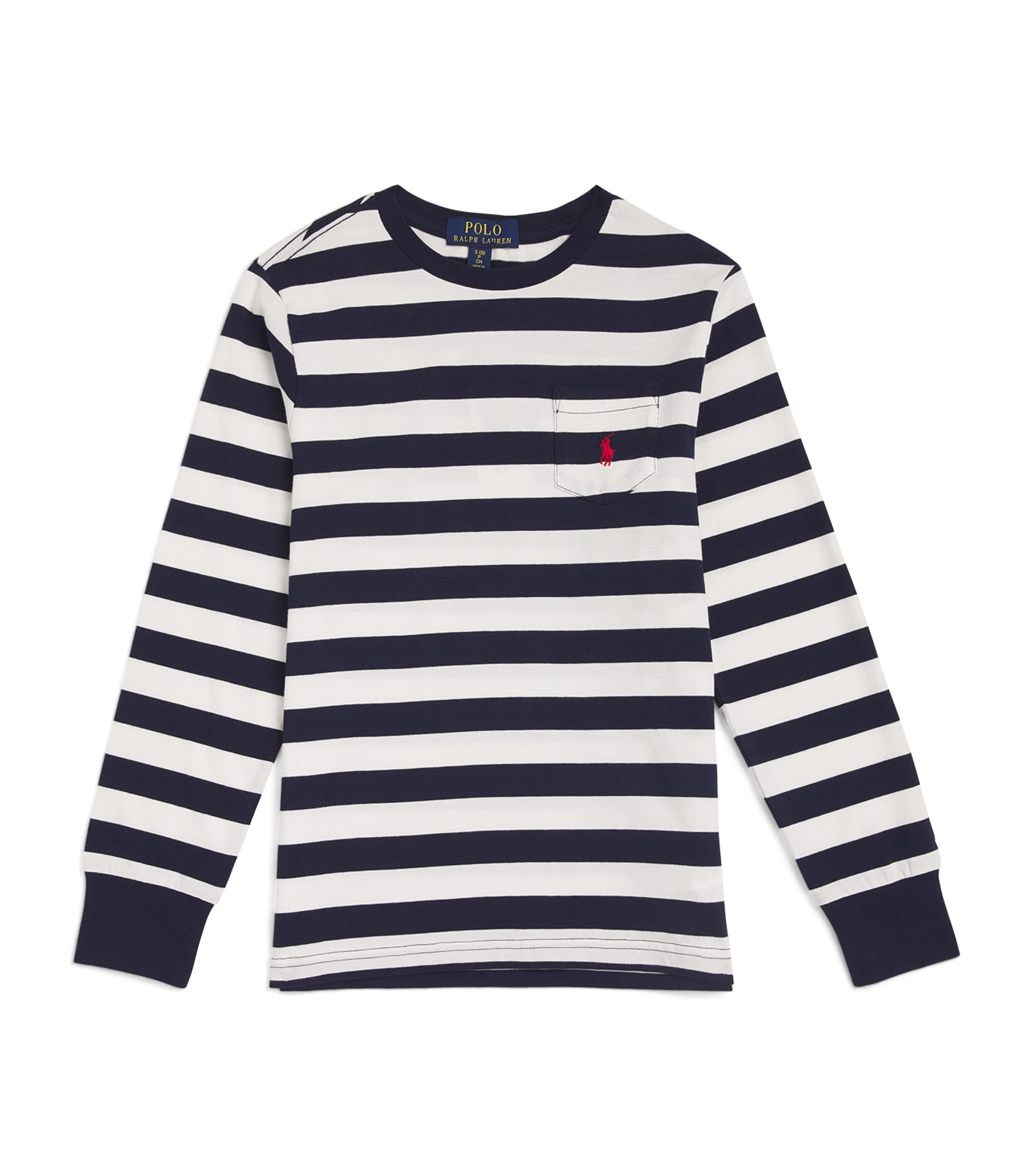 Shop Ralph Lauren Cotton Striped T-shirt In White